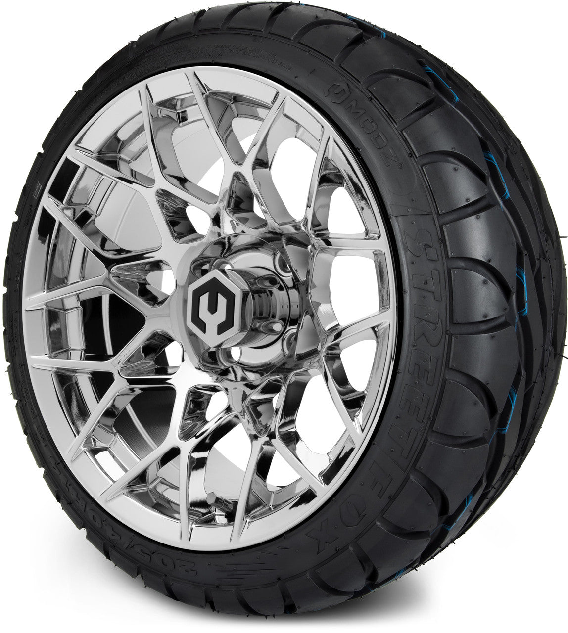 MODZ® 14" Blitz Chrome - LowPro Street Tire and Wheels Combo