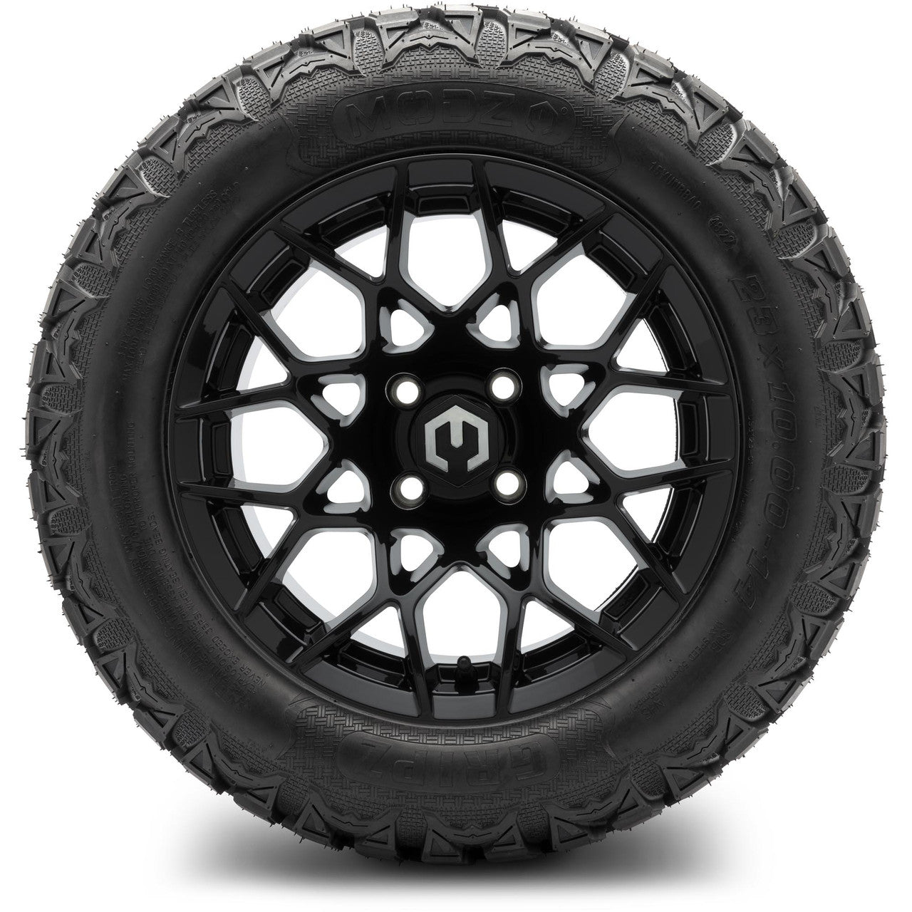 MODZ® 14" Blitz Glossy Black - Lifted Tires and Wheels Combo