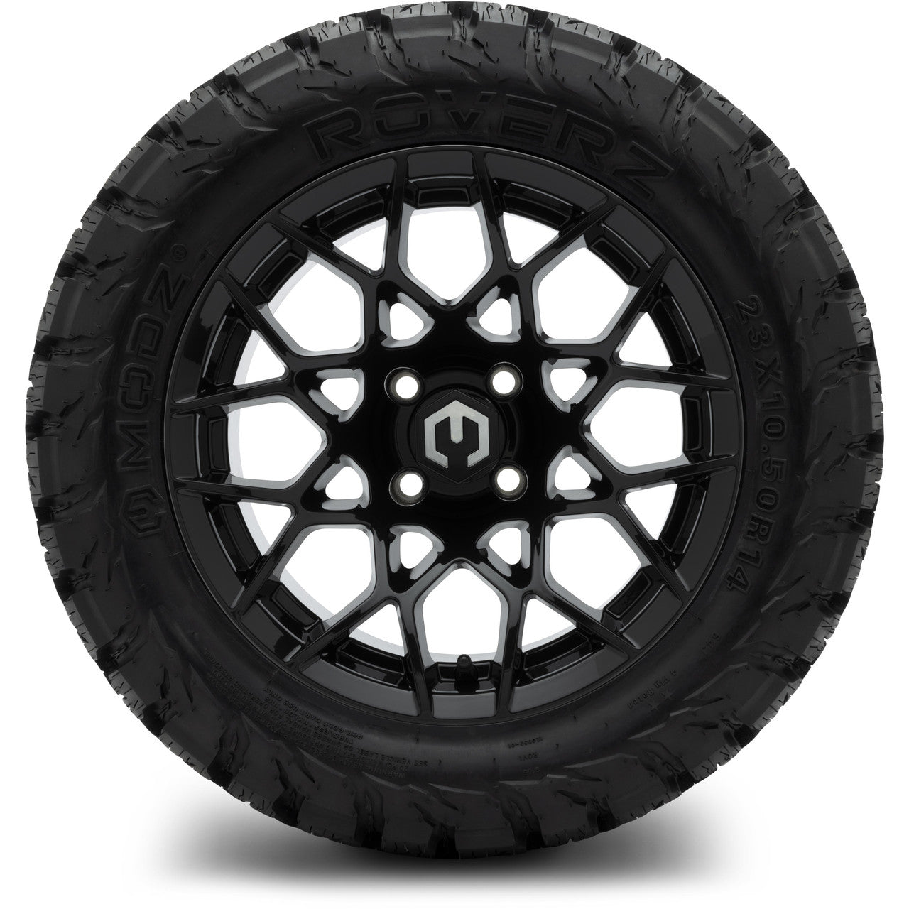 MODZ® 14" Blitz Glossy Black - Lifted Tires and Wheels Combo