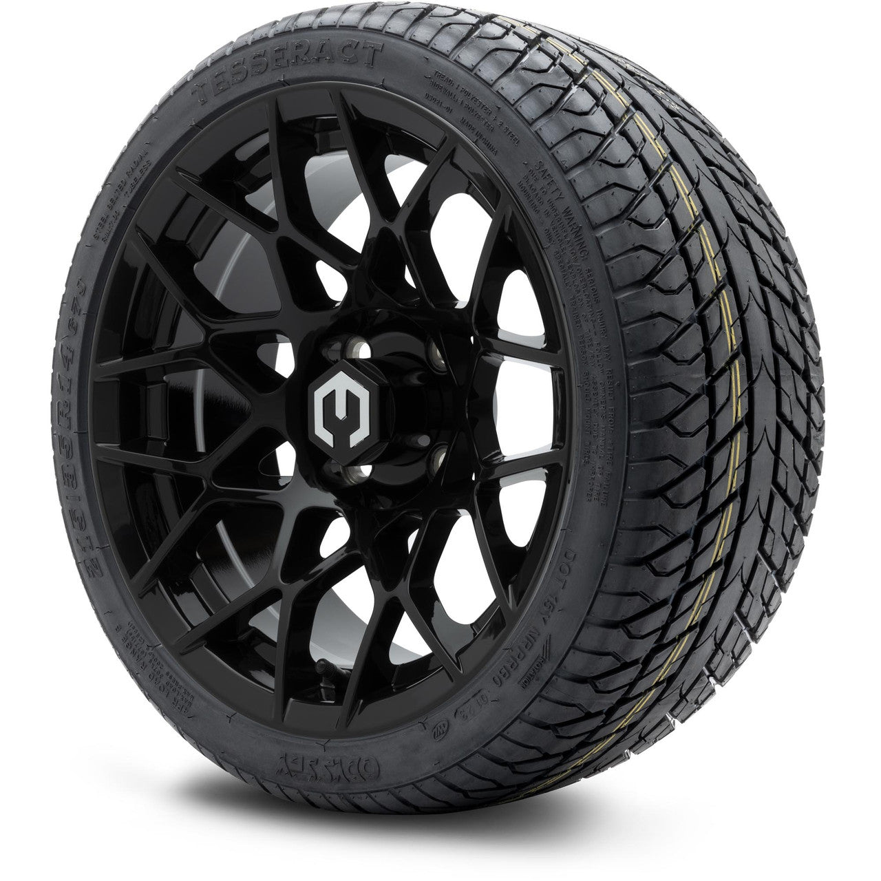 MODZ® 14" Blitz Glossy Black - Low Profile Tires and Wheels Combo