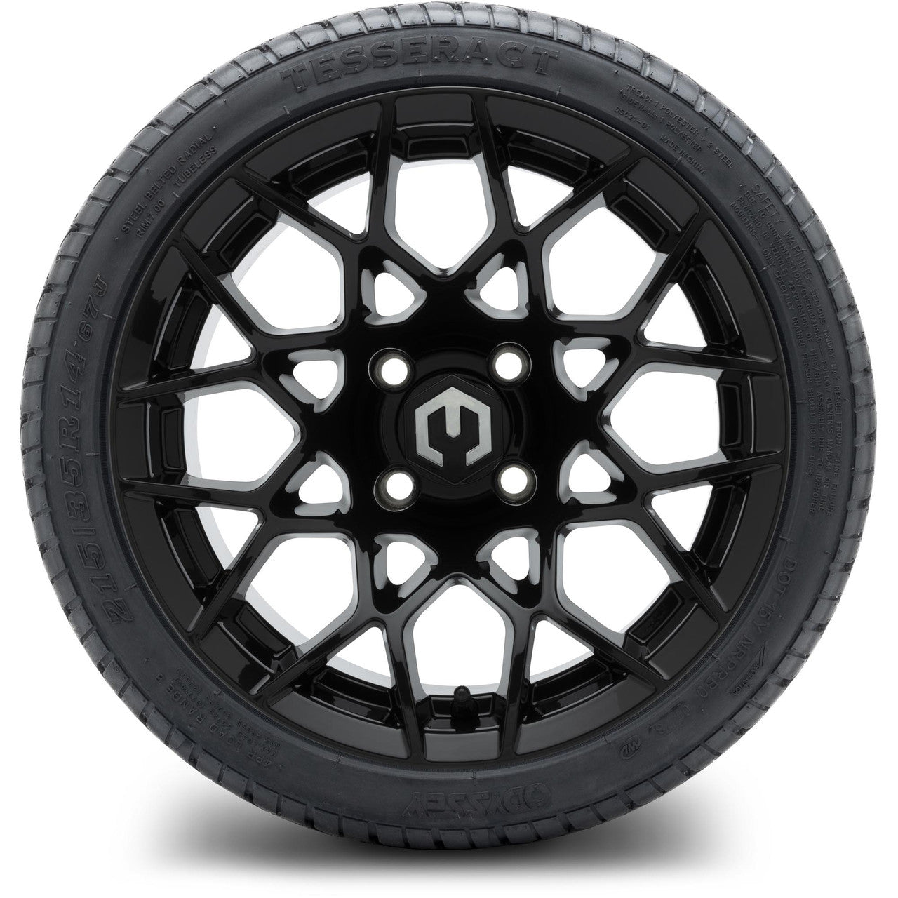 MODZ® 14" Blitz Glossy Black - Low Profile Tires and Wheels Combo