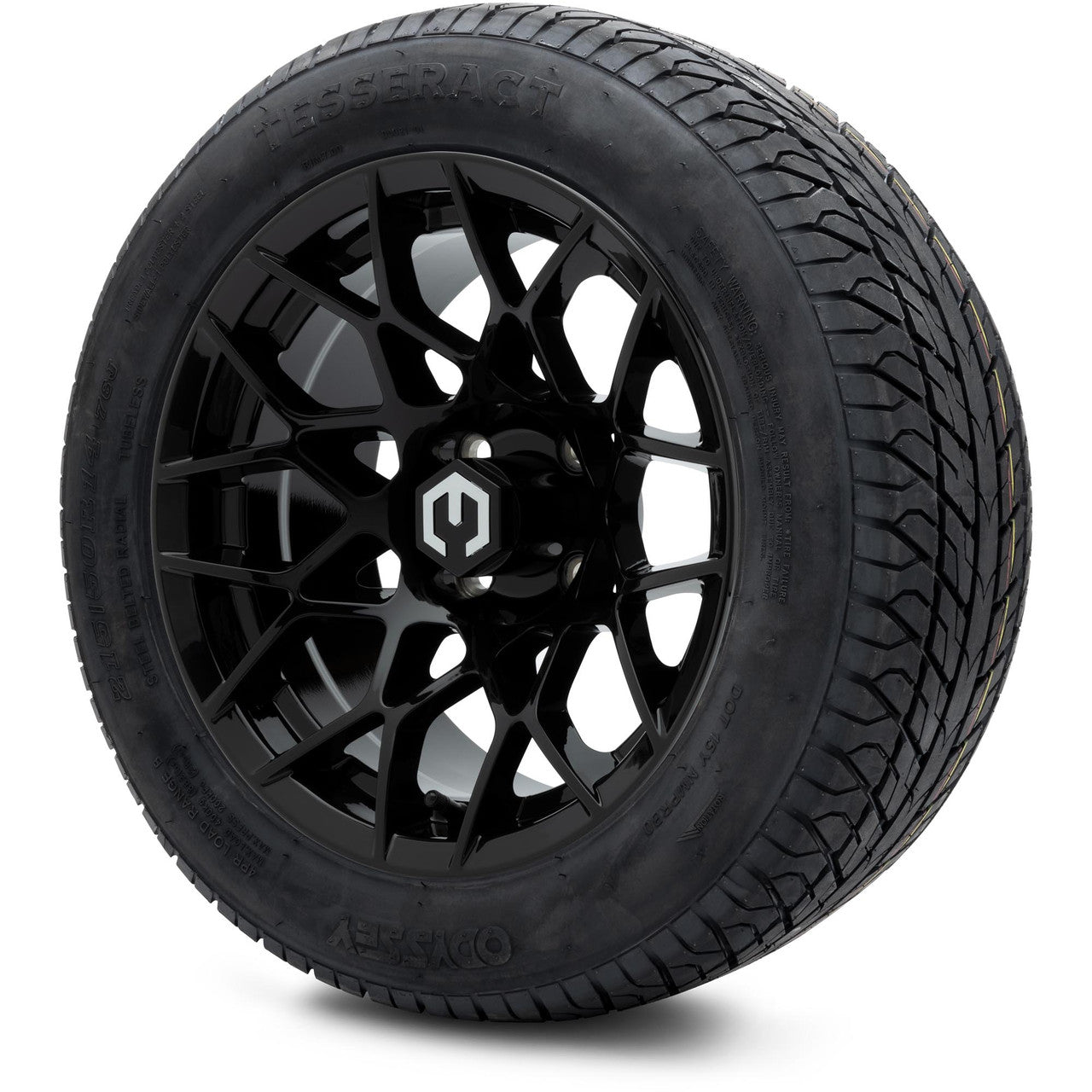 MODZ® 14" Blitz Glossy Black - Lifted Tires and Wheels Combo