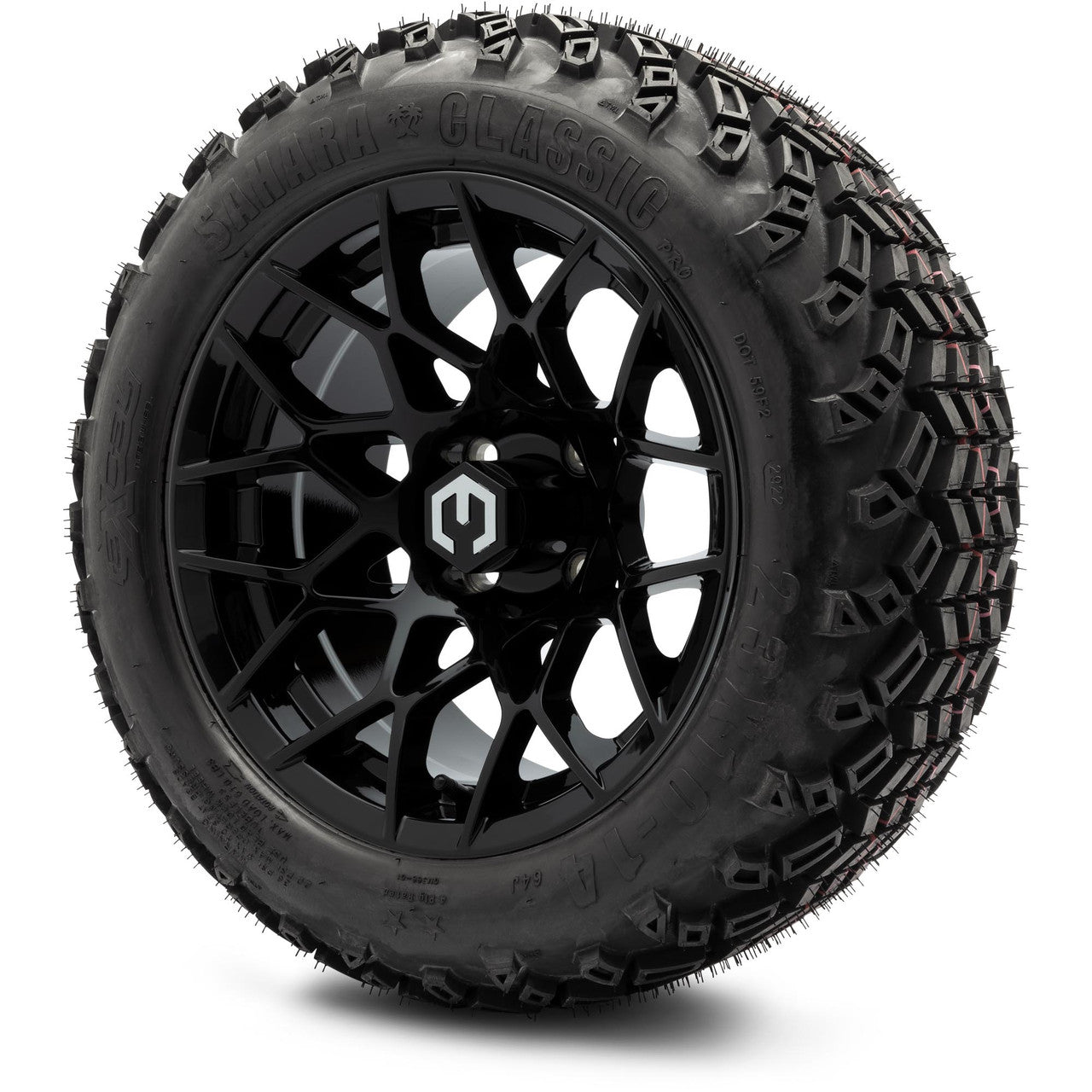 MODZ® 14" Blitz Glossy Black - Lifted Tires and Wheels Combo