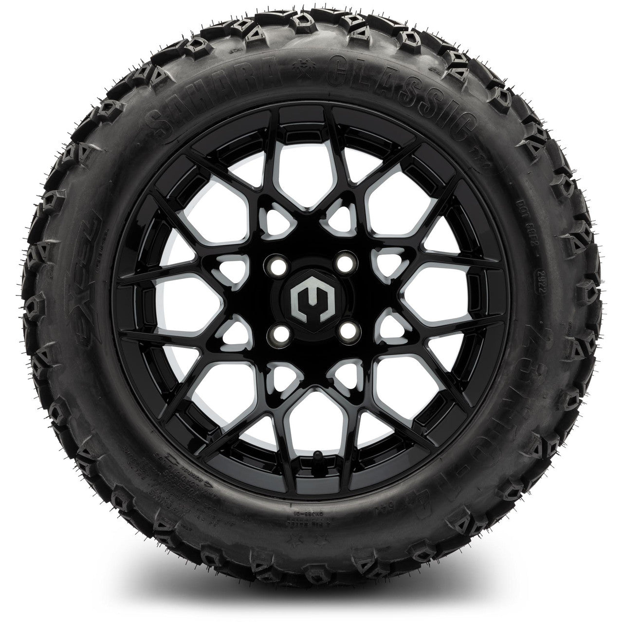 MODZ® 14" Blitz Glossy Black - Lifted Tires and Wheels Combo