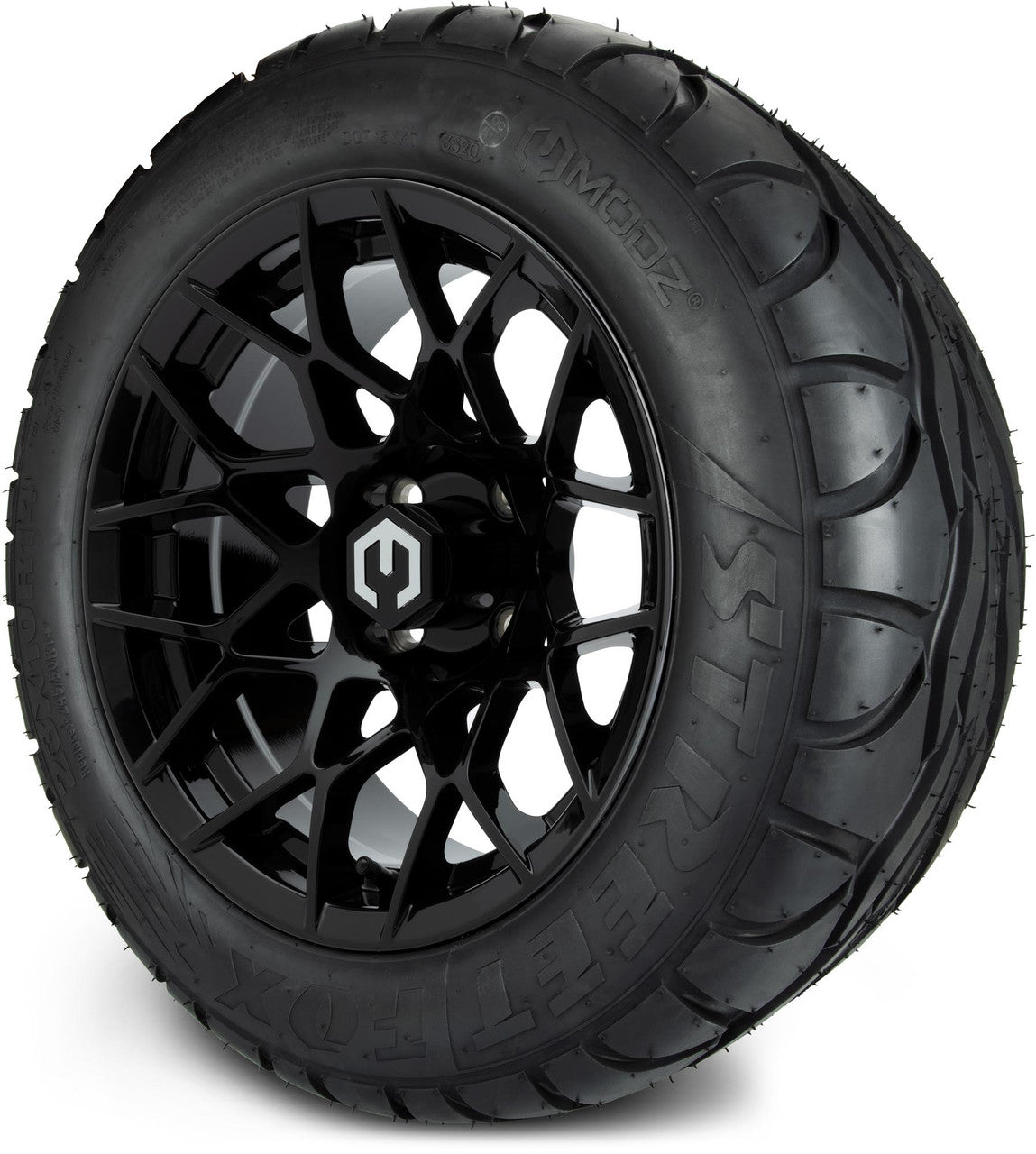 MODZ® 14" Blitz Glossy Black - Lifted Tires and Wheels Combo