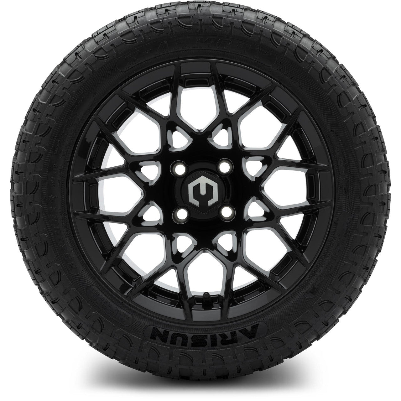 MODZ® 14" Blitz Glossy Black - Lifted Tires and Wheels Combo