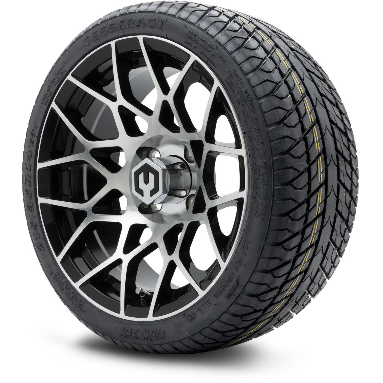 MODZ® 14" Blitz Machined Black Low Profile Tire and Wheel Combo