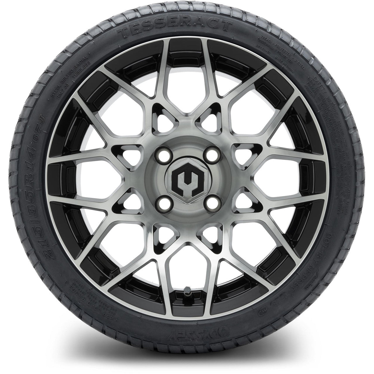 MODZ® 14" Blitz Machined Black Low Profile Tire and Wheel Combo