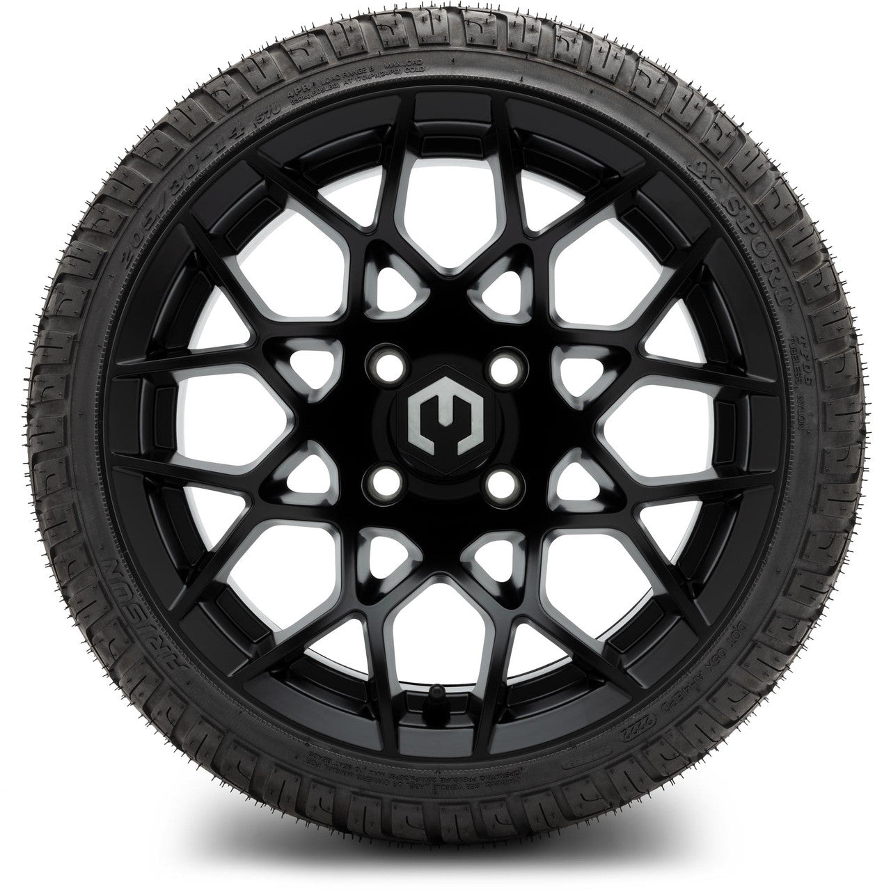MODZ® 14" Blitz Matte Black - Low Profile Tires and Wheels Combo