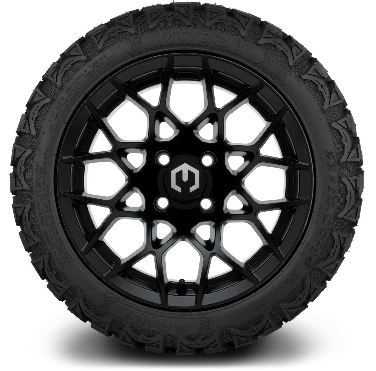 MODZ® 14" Blitz Matte Black - Lifted Tires and Wheels Combo