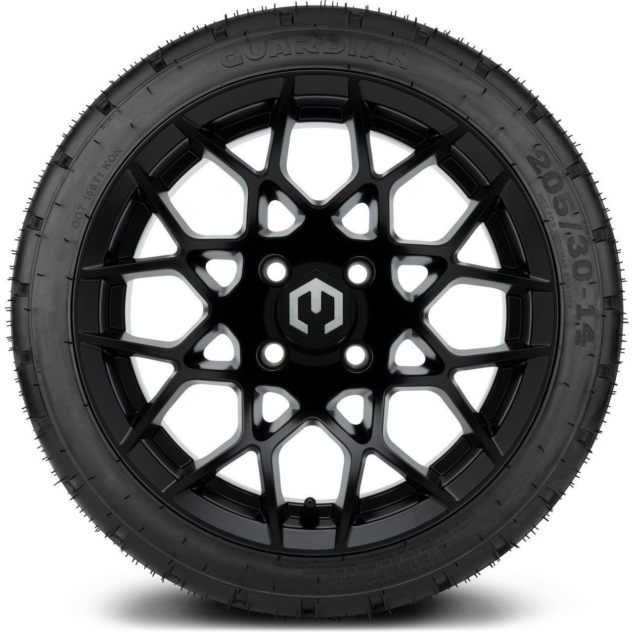 MODZ® 14" Blitz Matte Black - Low Profile Tires and Wheels Combo