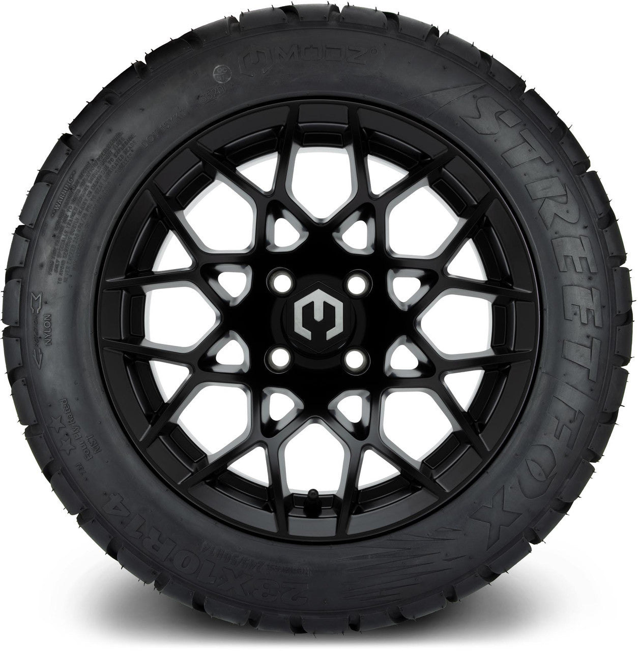 MODZ® 14" Blitz Matte Black - Lifted Tires and Wheels Combo