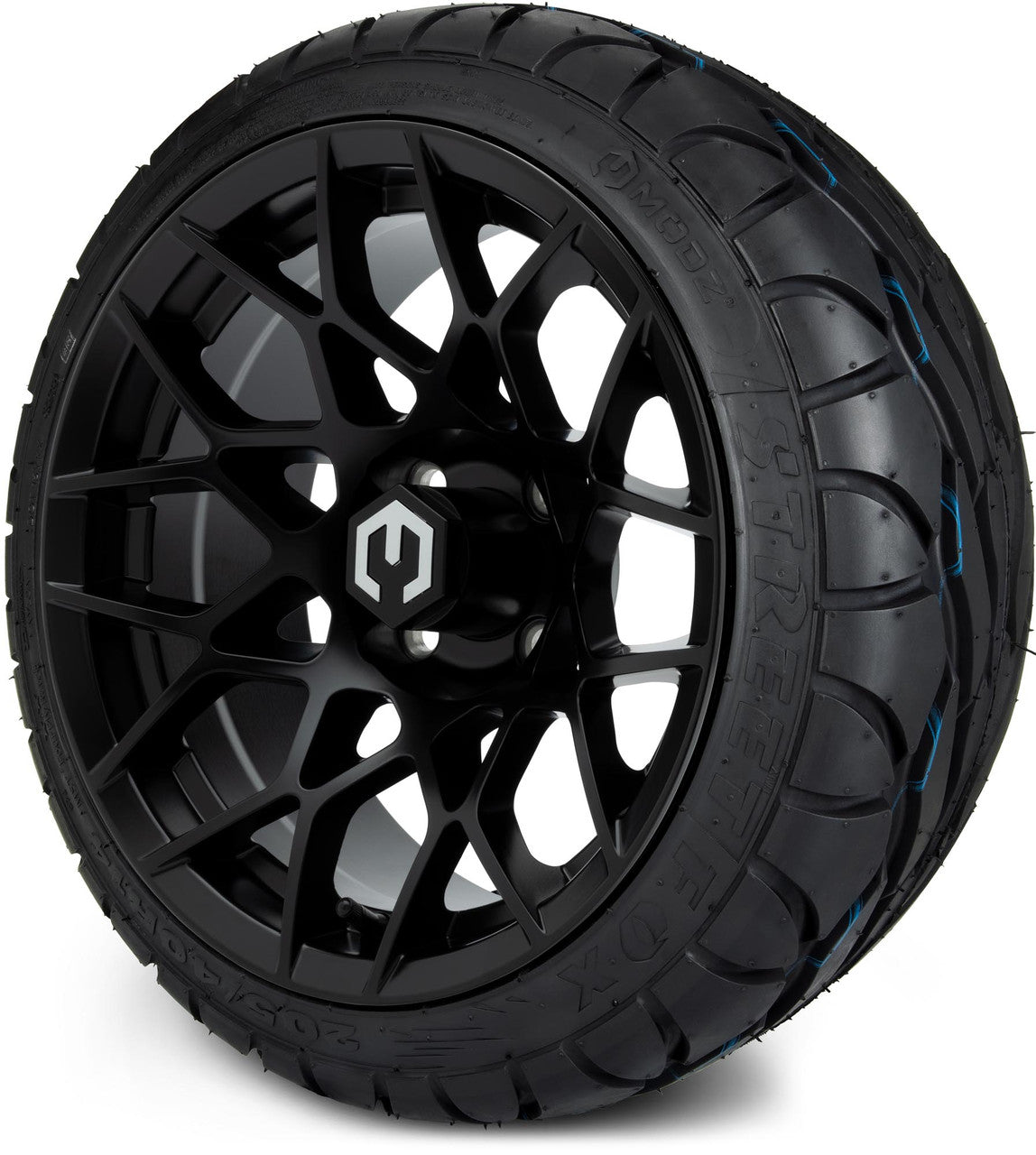 MODZ® 14" Blitz Matte Black - Low Profile Tires and Wheels Combo
