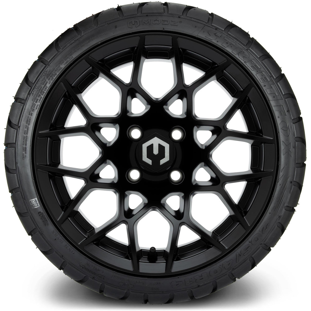 MODZ® 14" Blitz Matte Black - Low Profile Tires and Wheels Combo