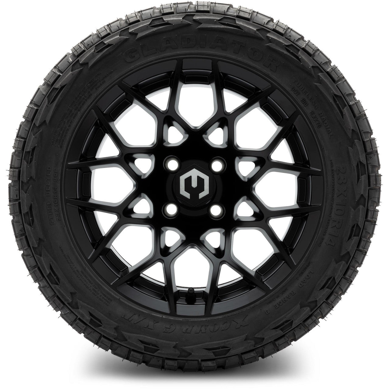 MODZ® 14" Blitz Matte Black - Lifted Tires and Wheels Combo