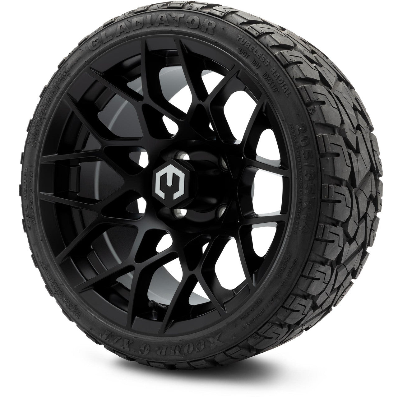 MODZ® 14" Blitz Matte Black - Low Profile Tires and Wheels Combo