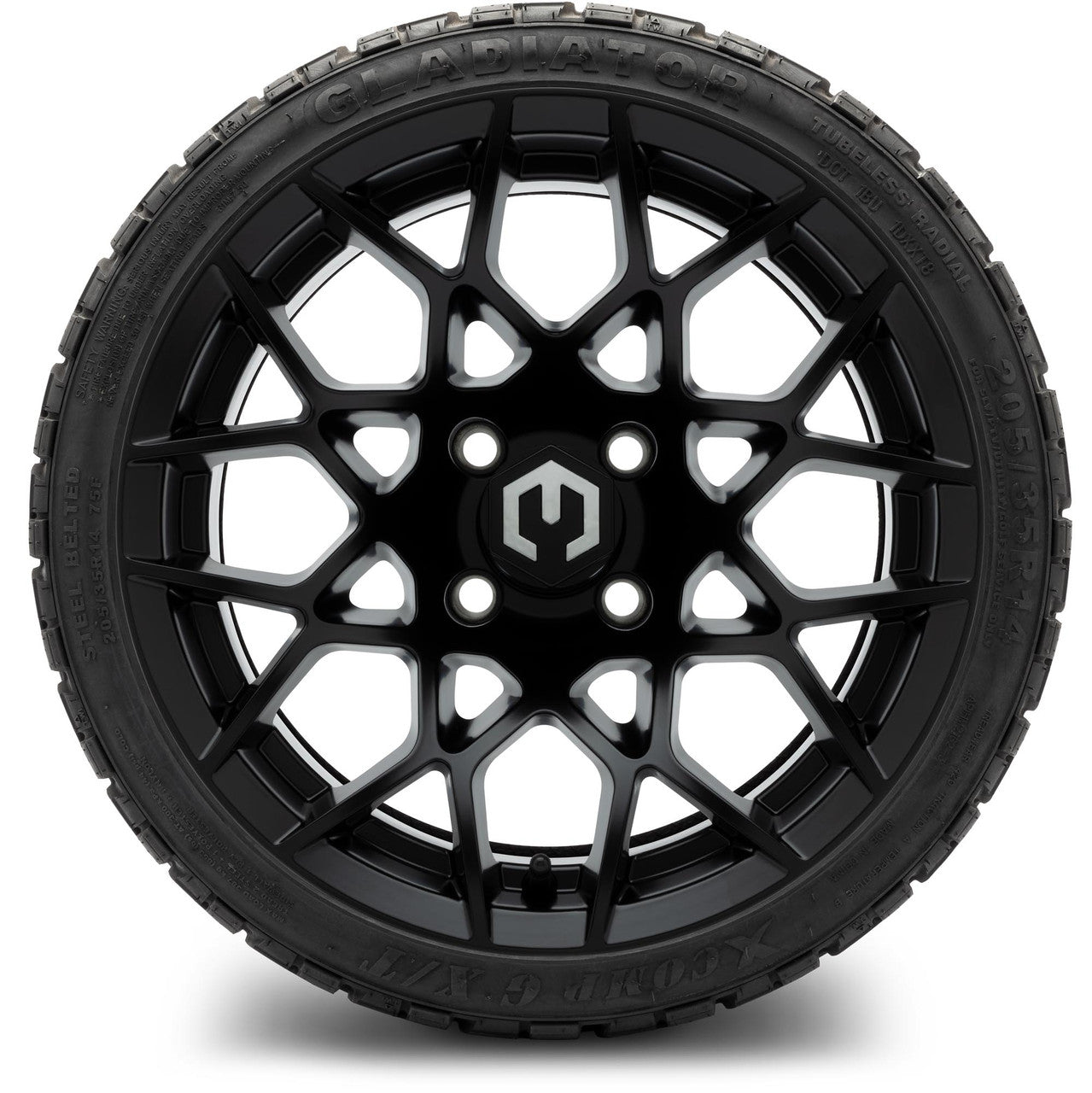 MODZ® 14" Blitz Matte Black - Low Profile Tires and Wheels Combo