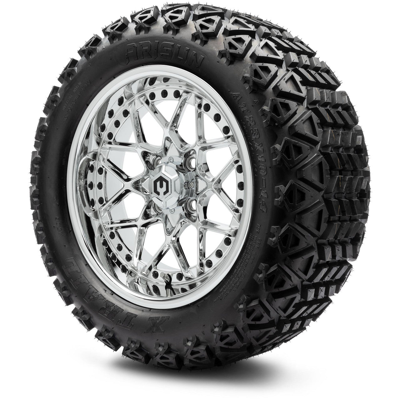 MODZ® 14" Formula Chrome - Lifted Tires and Wheels Combo