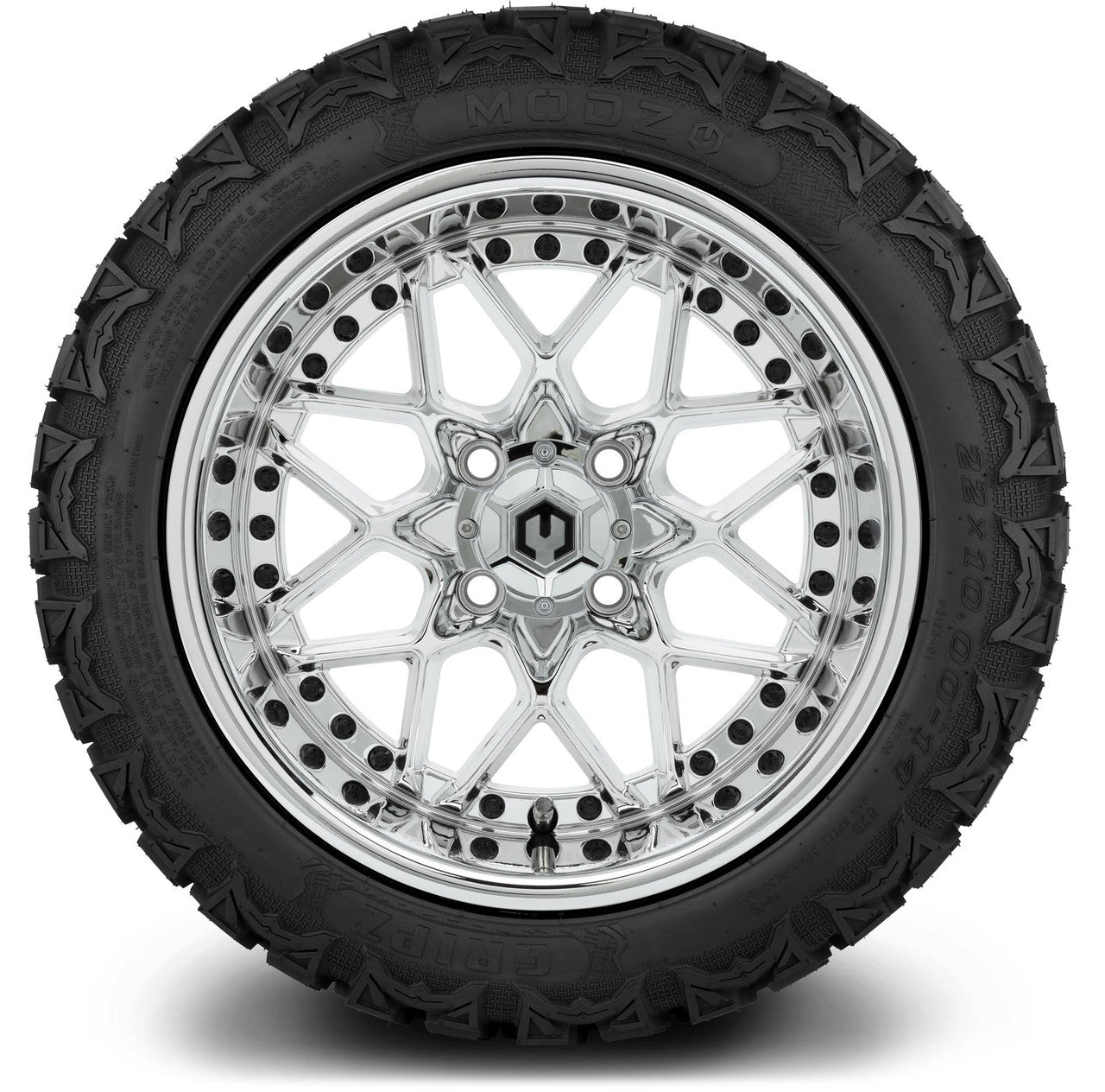 MODZ® 14" Formula Chrome - Lifted Tires and Wheels Combo
