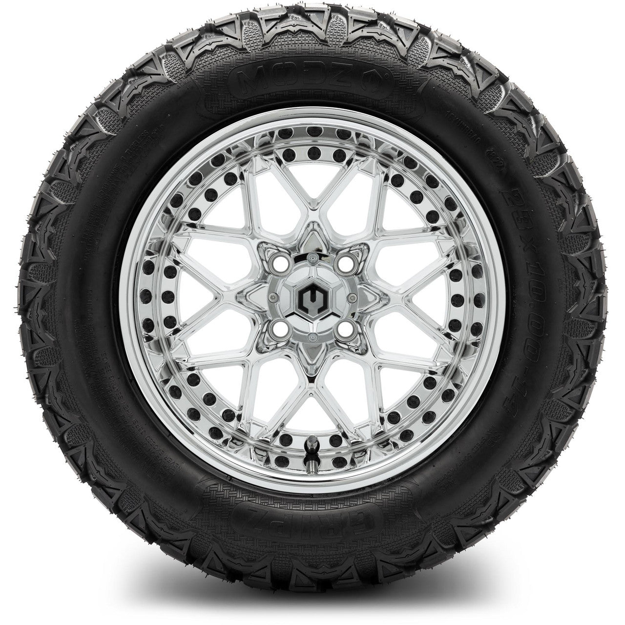 MODZ® 14" Formula Chrome - Lifted Tires and Wheels Combo