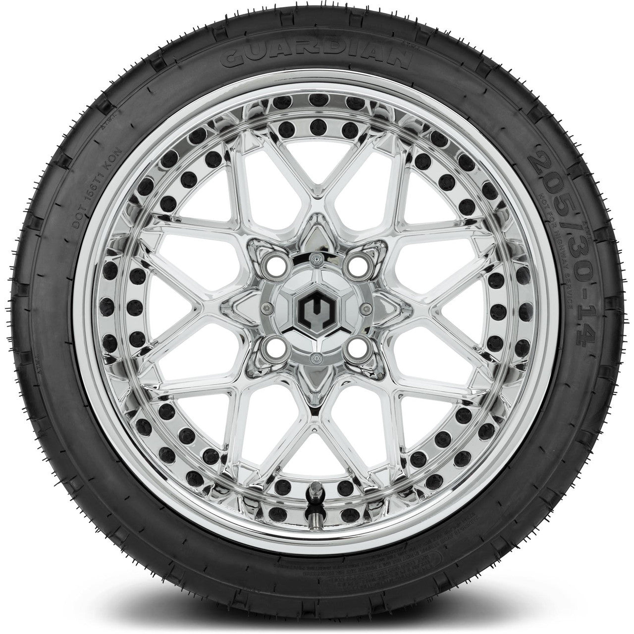 MODZ® 14" Formula Chrome - LowPro Street Tire and Wheels Combo