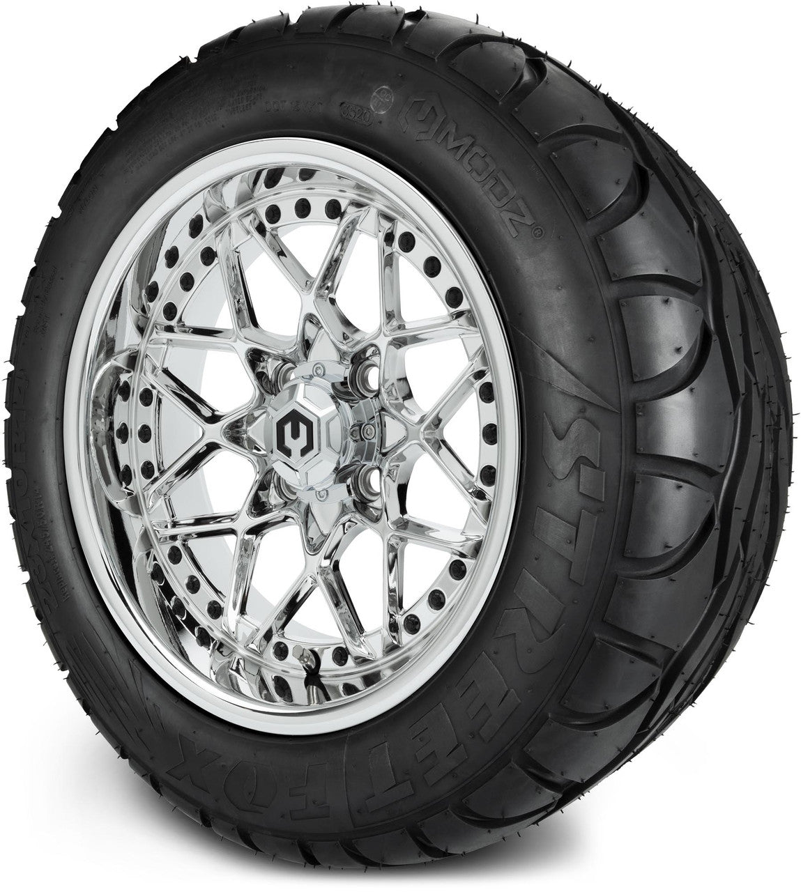 MODZ® 14" Formula Chrome - Lifted Tires and Wheels Combo