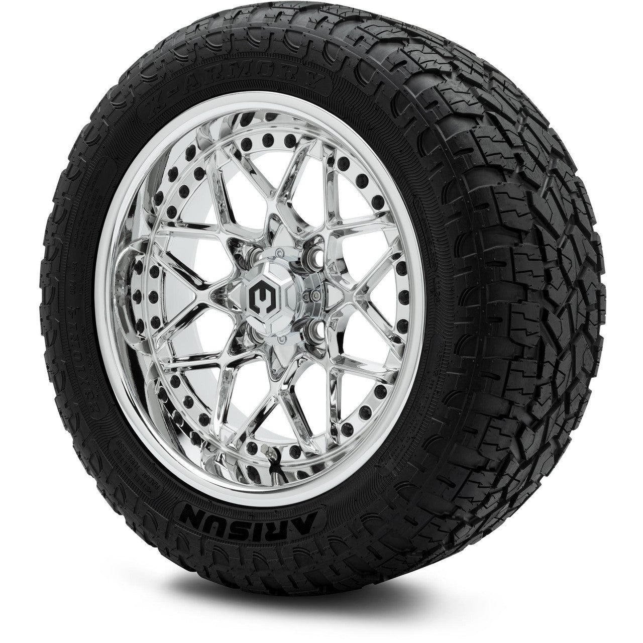 MODZ® 14" Formula Chrome - Lifted Tires and Wheels Combo