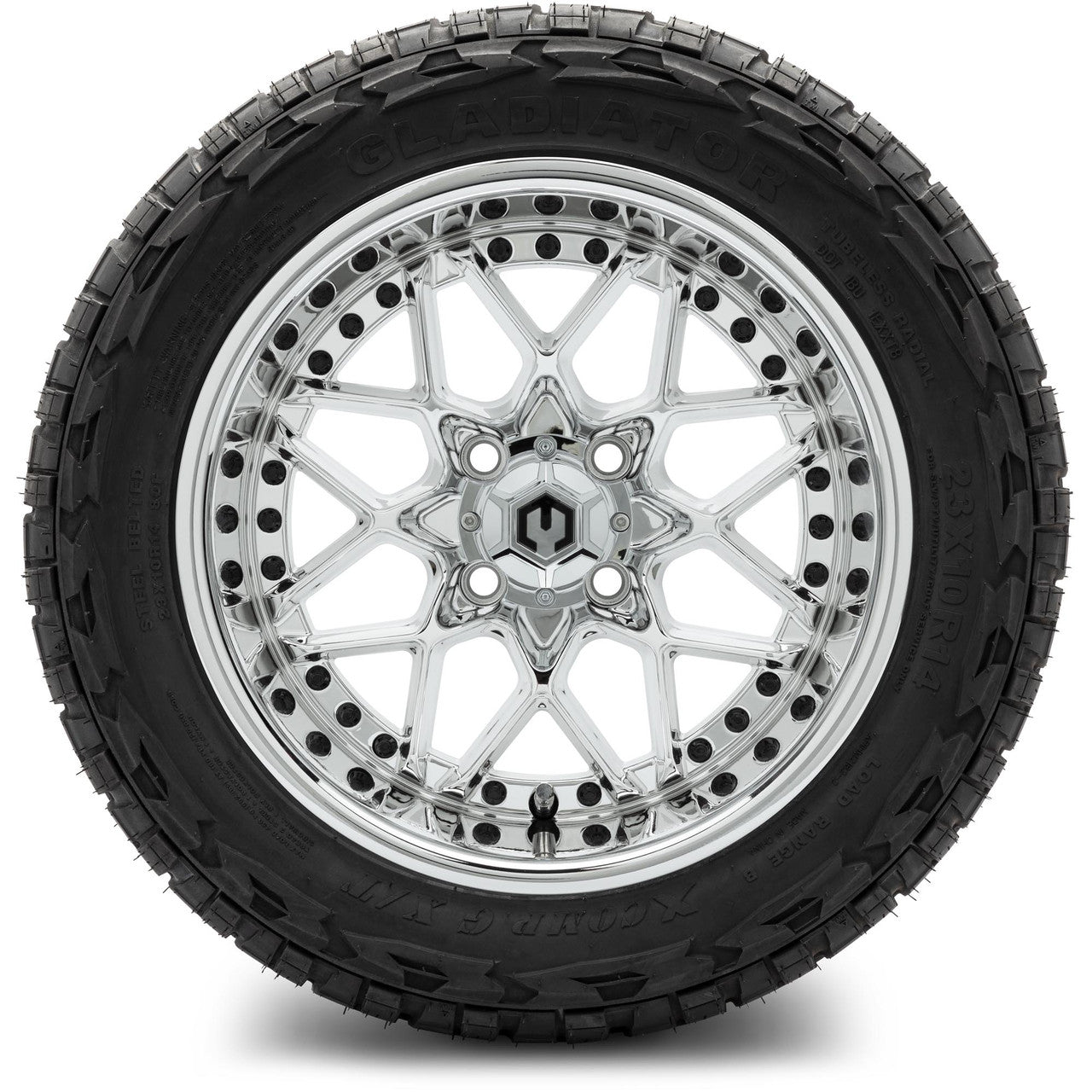 MODZ® 14" Formula Chrome - Lifted Tires and Wheels Combo