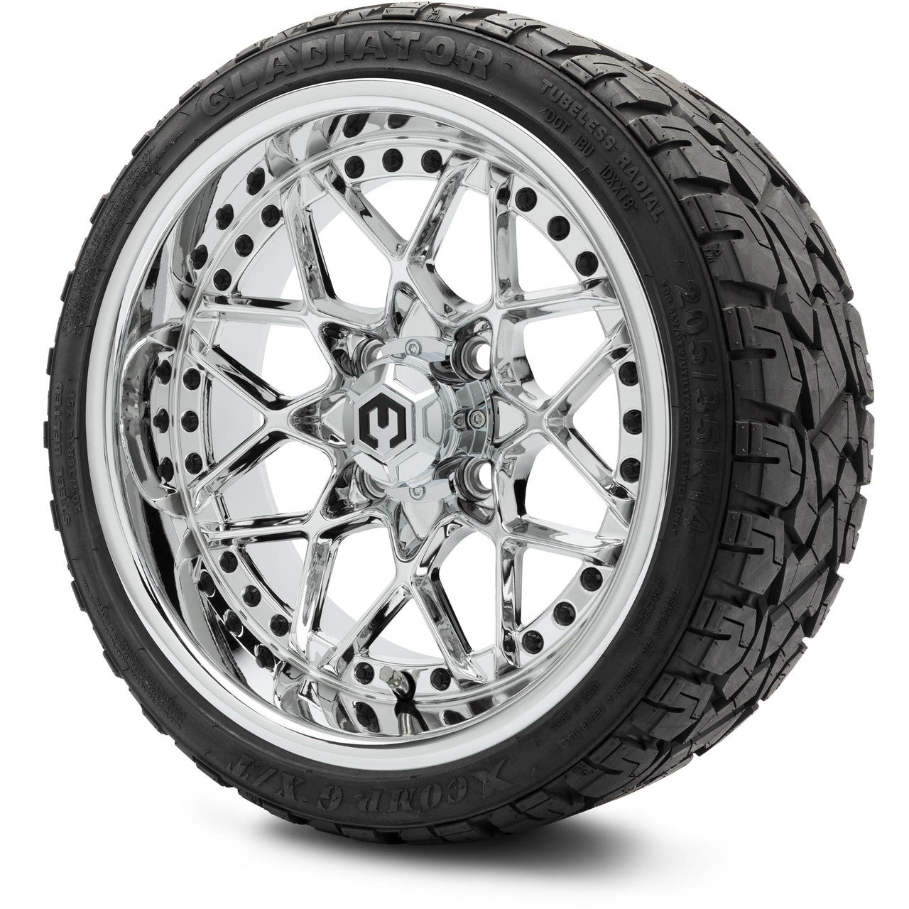 MODZ® 14" Formula Chrome - LowPro Street Tire and Wheels Combo