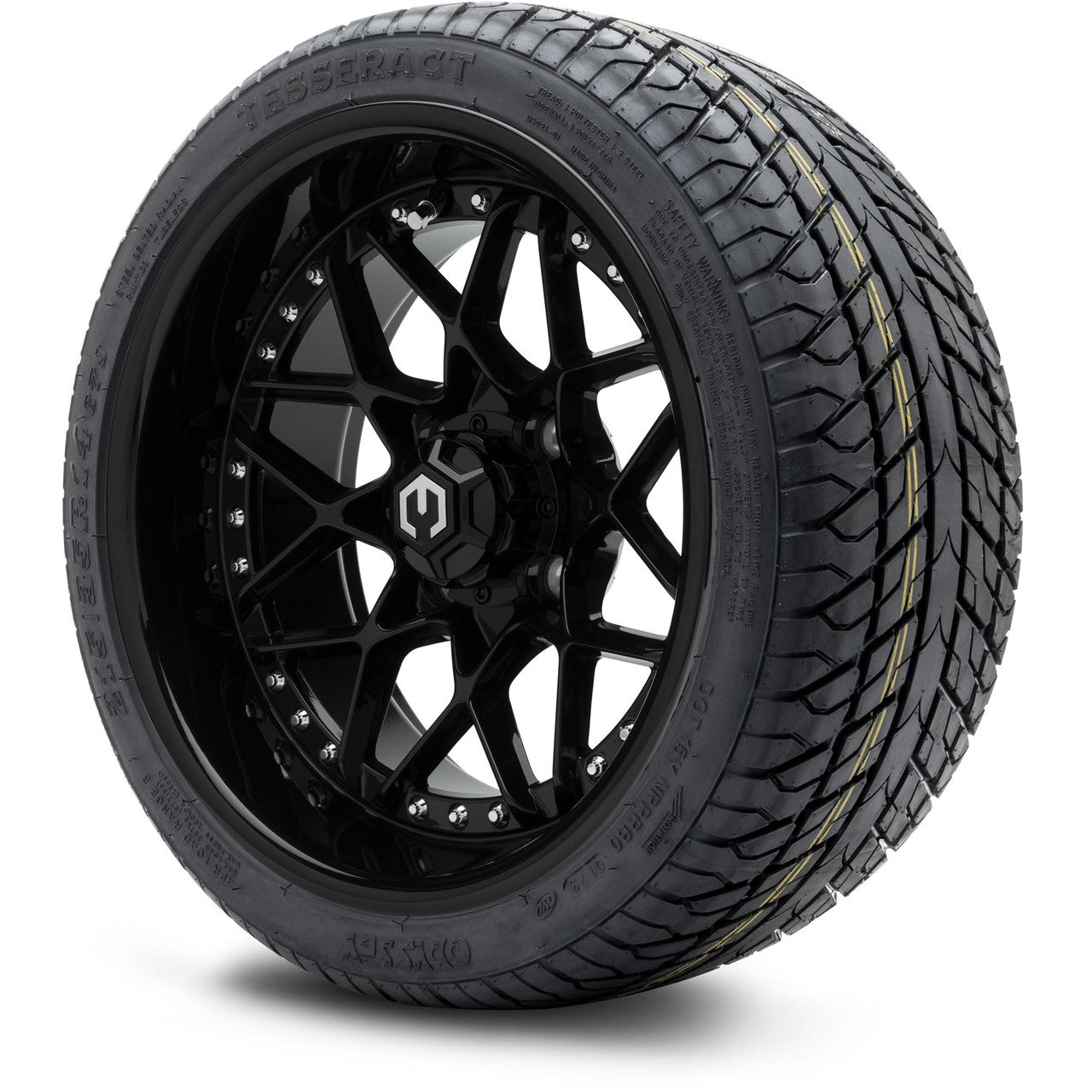 MODZ® 14" Formula Glossy Black - Low Profile Tires and Wheels Combo