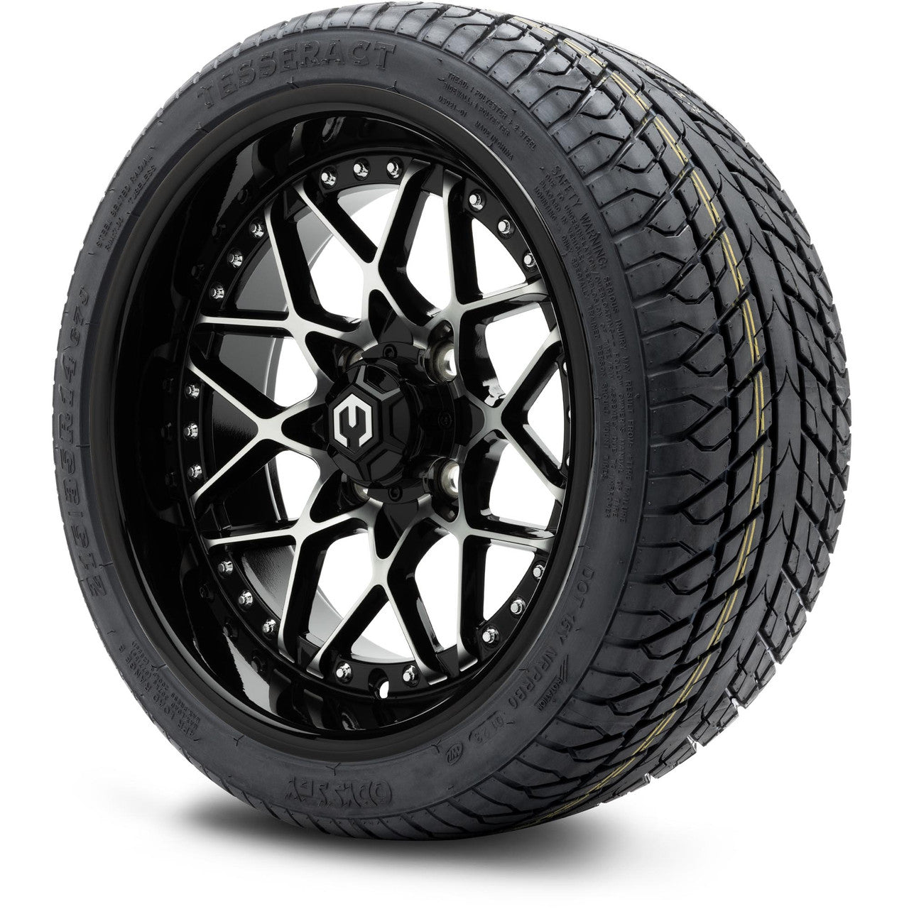 MODZ® 14" Formula Machined Black - Low Profile Tires and Wheels Combo