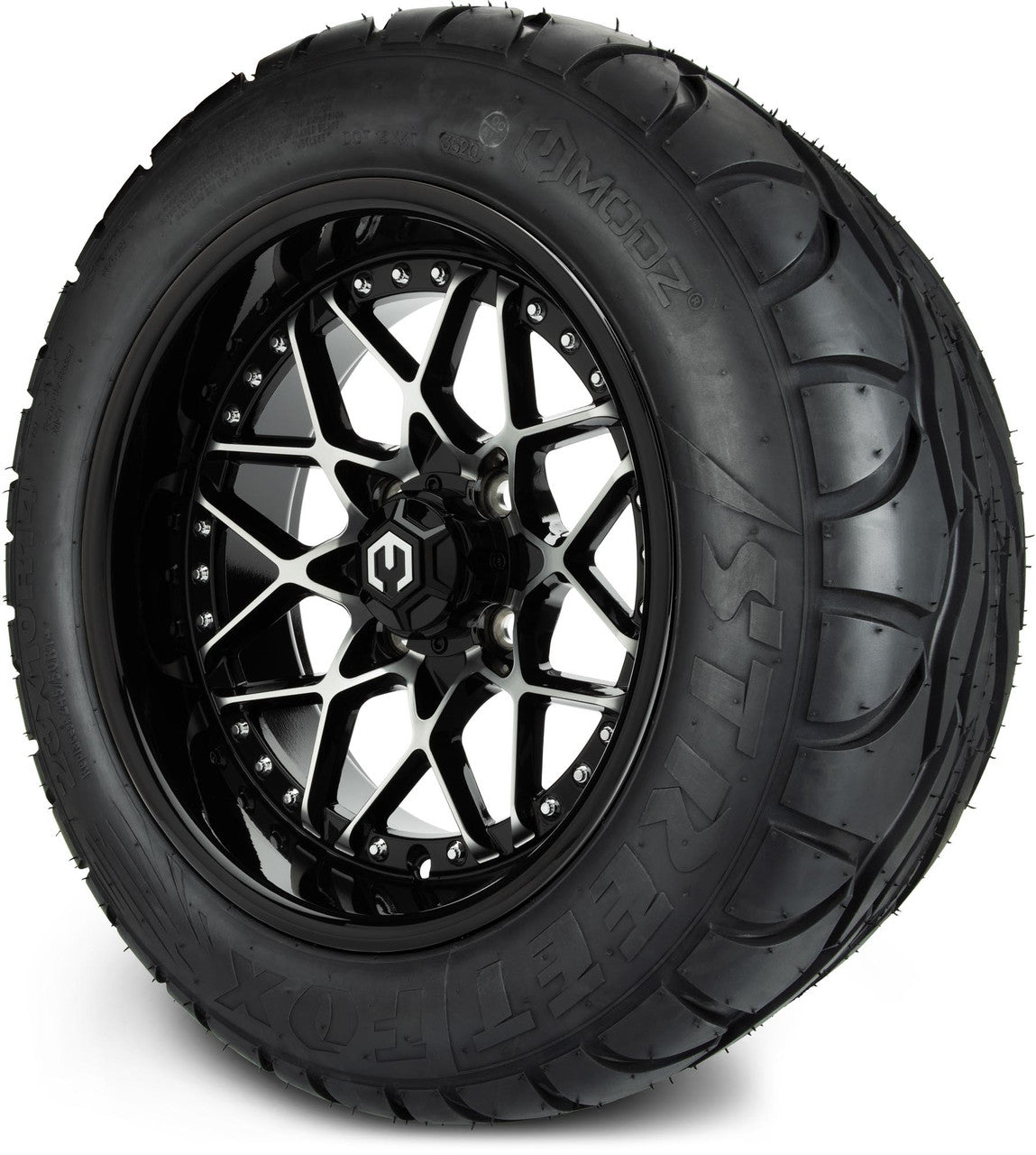 MODZ® 14" Formula Machined Black - Lifted Tires and Wheels Combo