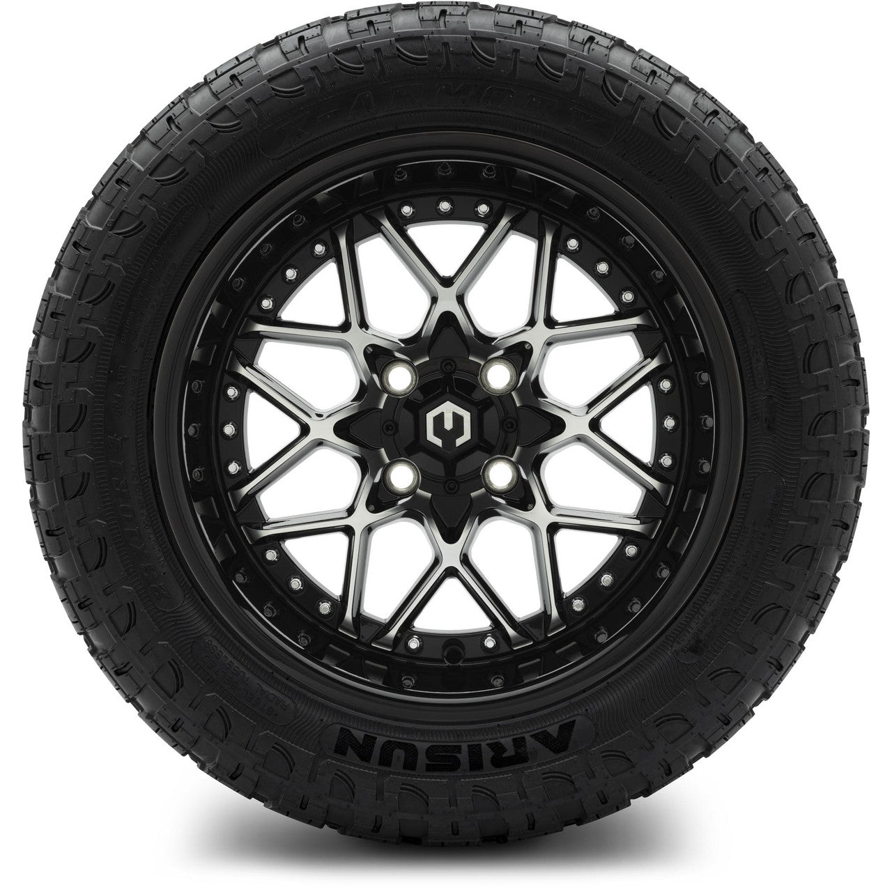 MODZ® 14" Formula Machined Black - Lifted Tires and Wheels Combo
