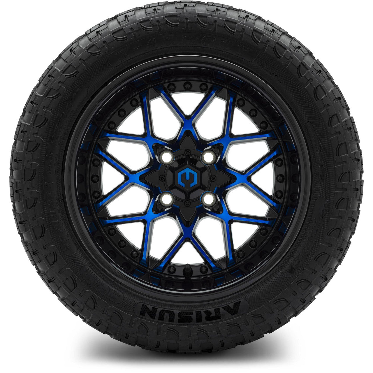 MODZ® 14" Formula Blue and Black - Lifted Tires and Wheels Combo