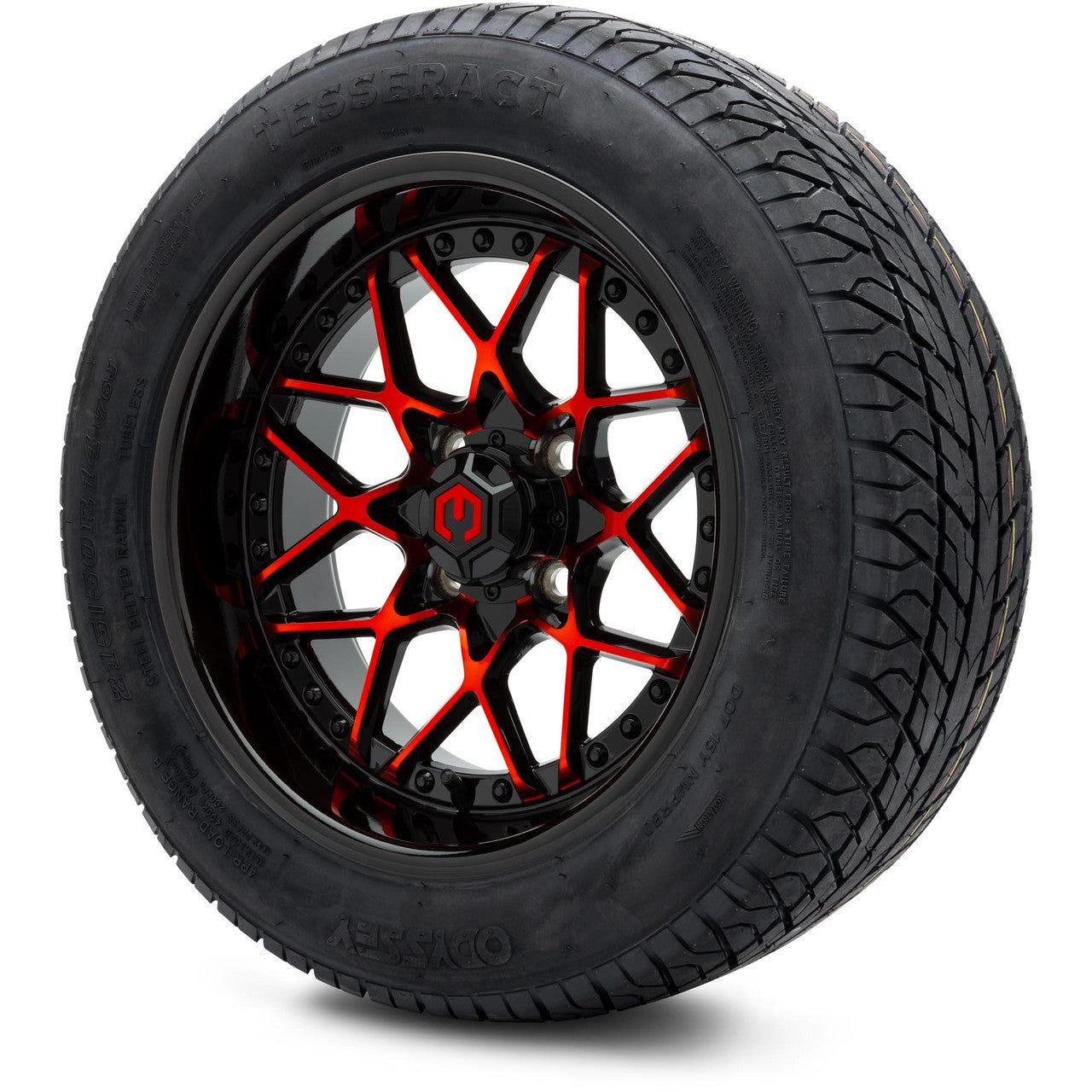MODZ® 14" Formula Red and Black - Lifted Tires and Wheels Combo