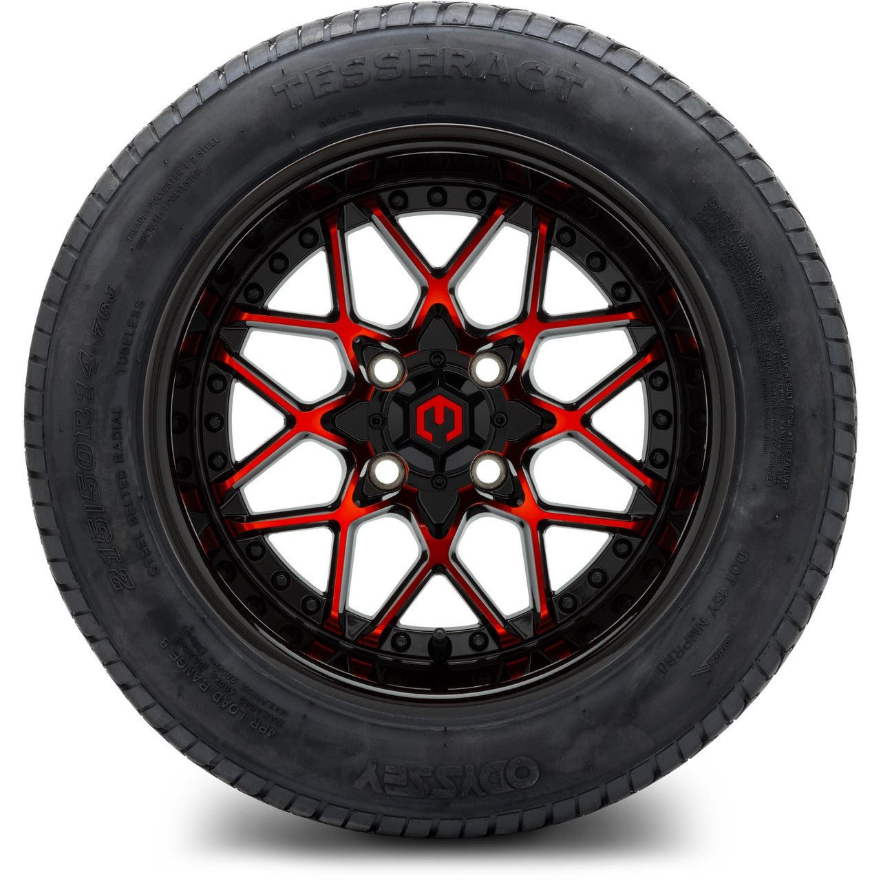 MODZ® 14" Formula Red and Black - Lifted Tires and Wheels Combo