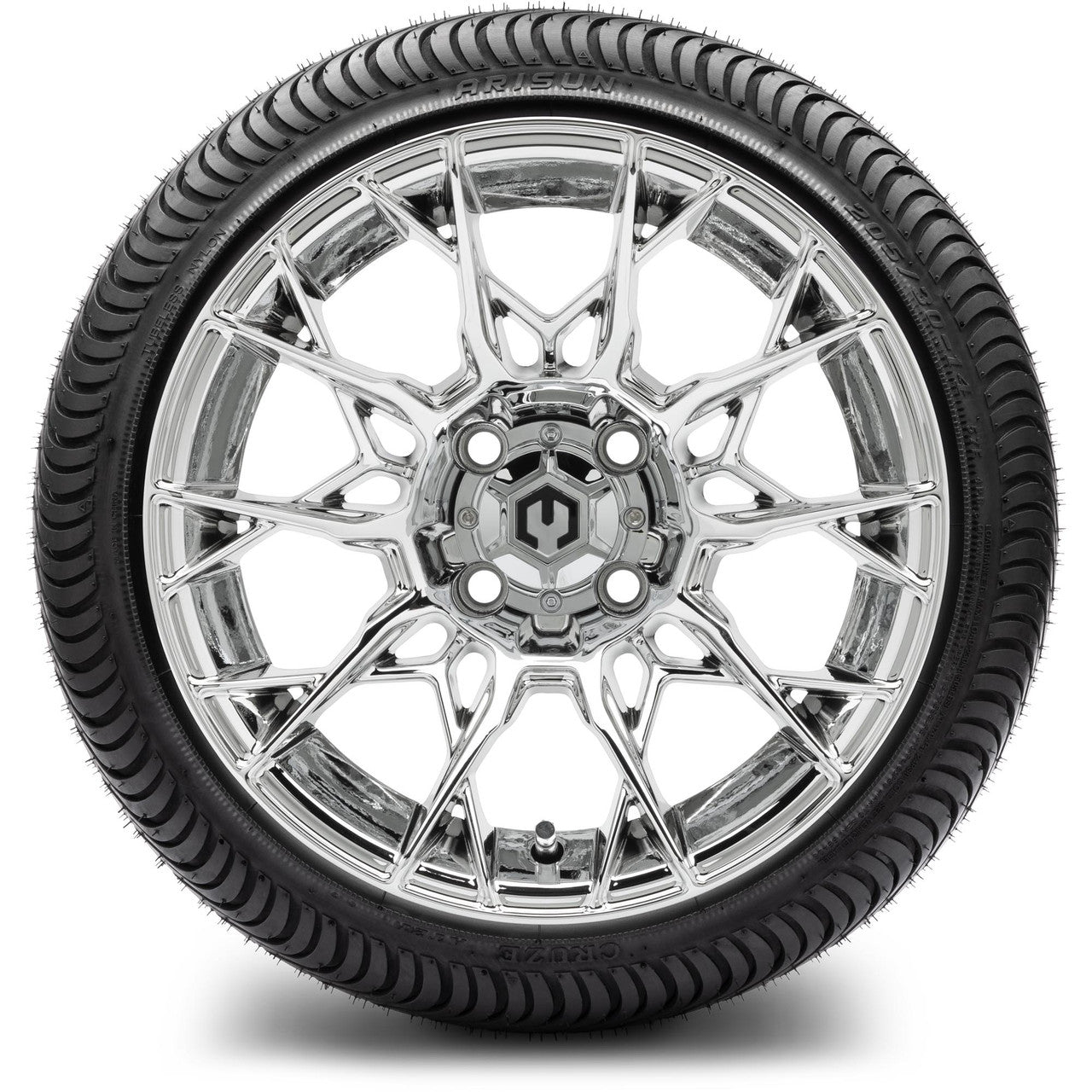 MODZ® 14" Chaos Chrome - Low Profile Tires and Wheels Combo