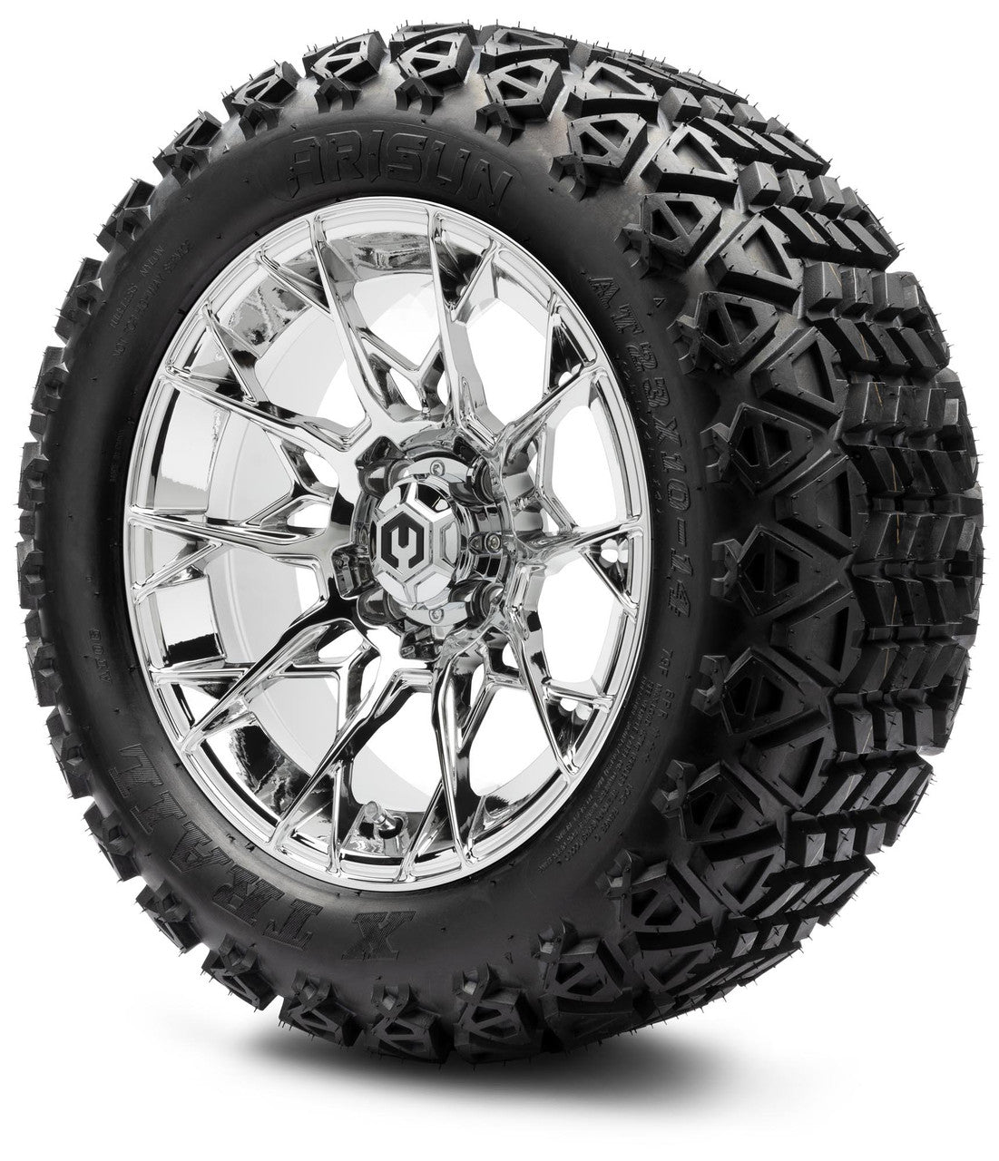 MODZ® 14" Chaos Chrome - Lifted Tires and Wheels Combo