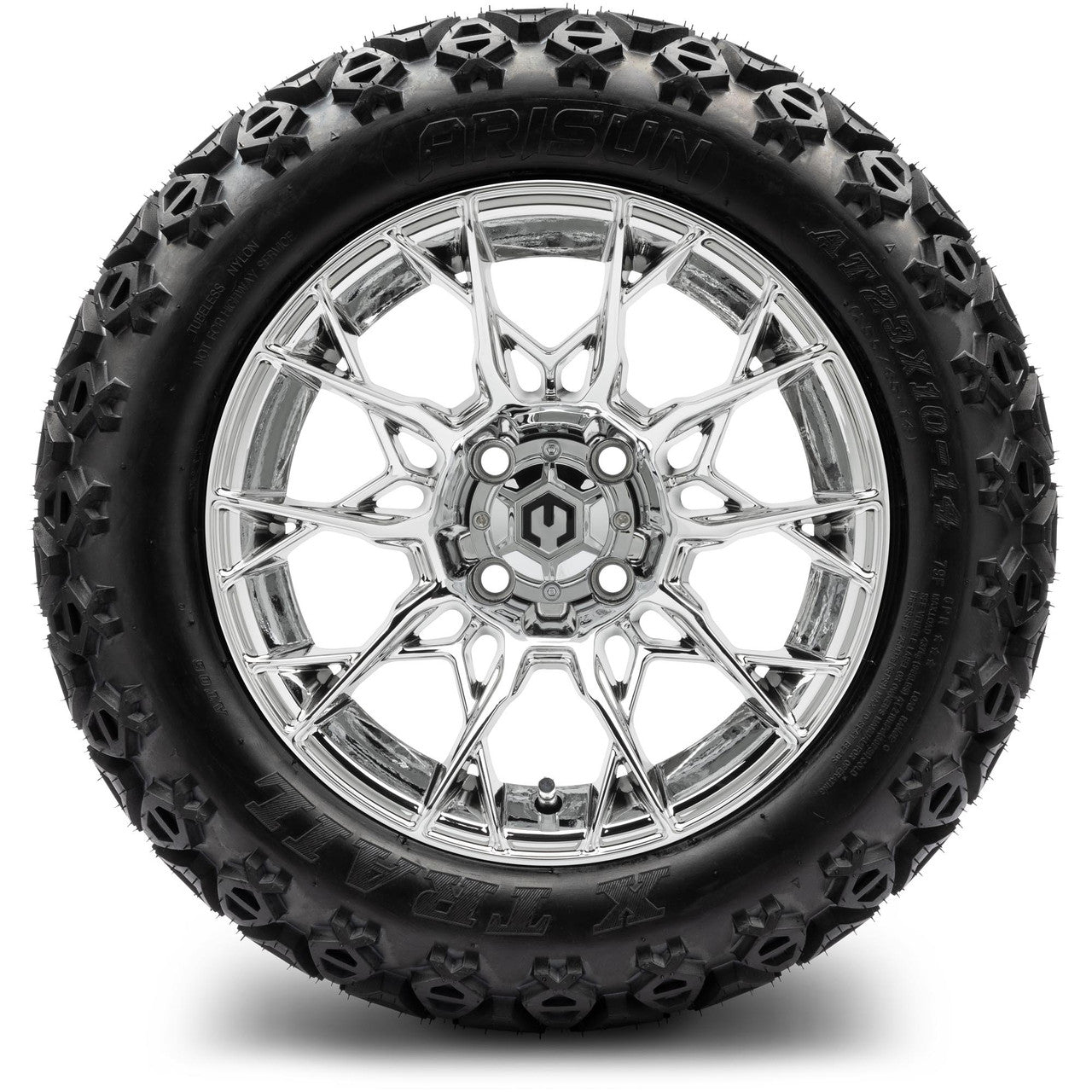 MODZ® 14" Chaos Chrome - Lifted Tires and Wheels Combo