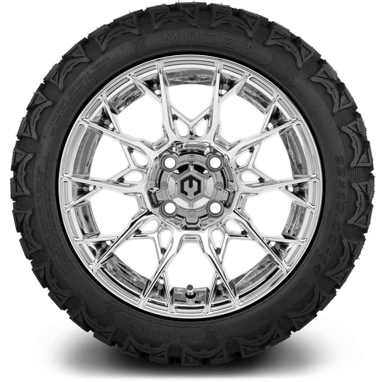 MODZ® 14" Chaos Chrome - Lifted Tires and Wheels Combo