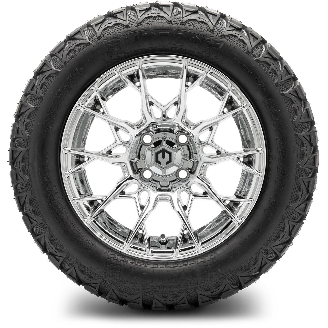 MODZ® 14" Chaos Chrome - Lifted Tires and Wheels Combo