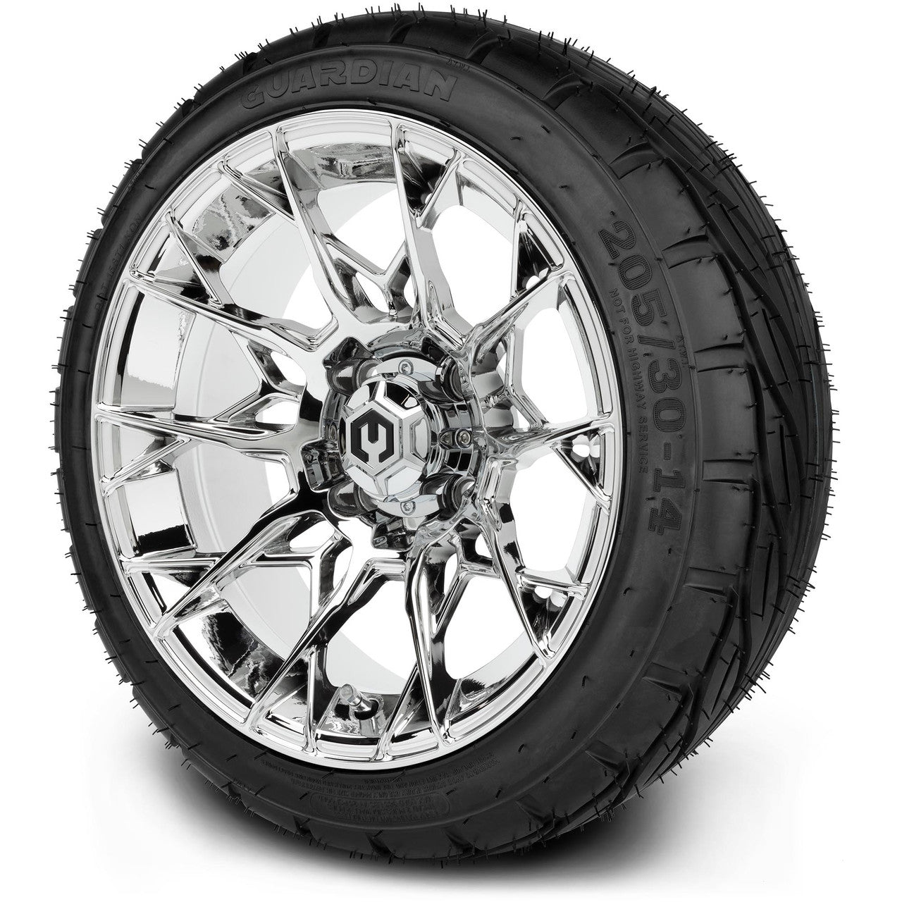 MODZ® 14" Chaos Chrome - Low Profile Tires and Wheels Combo