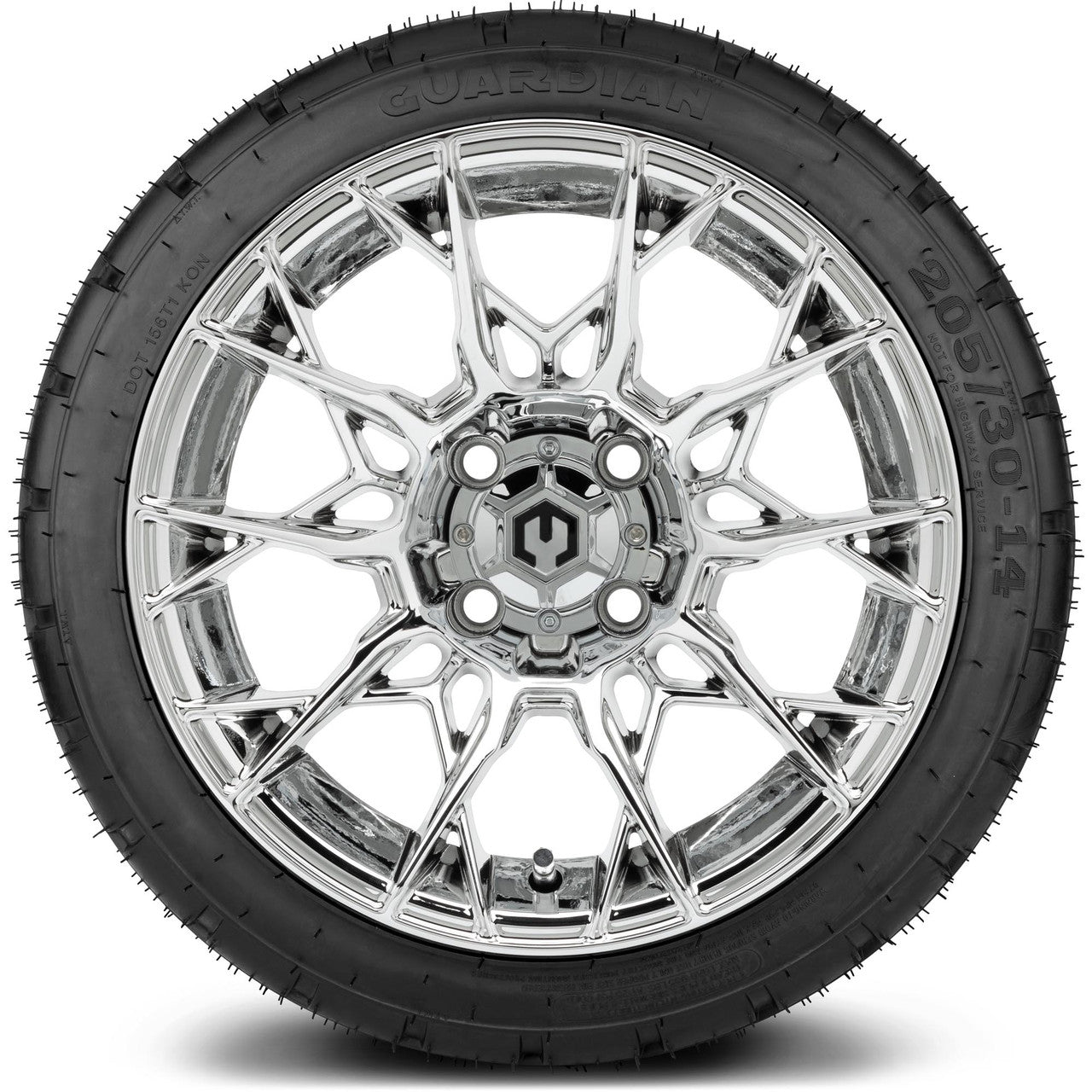 MODZ® 14" Chaos Chrome - Low Profile Tires and Wheels Combo