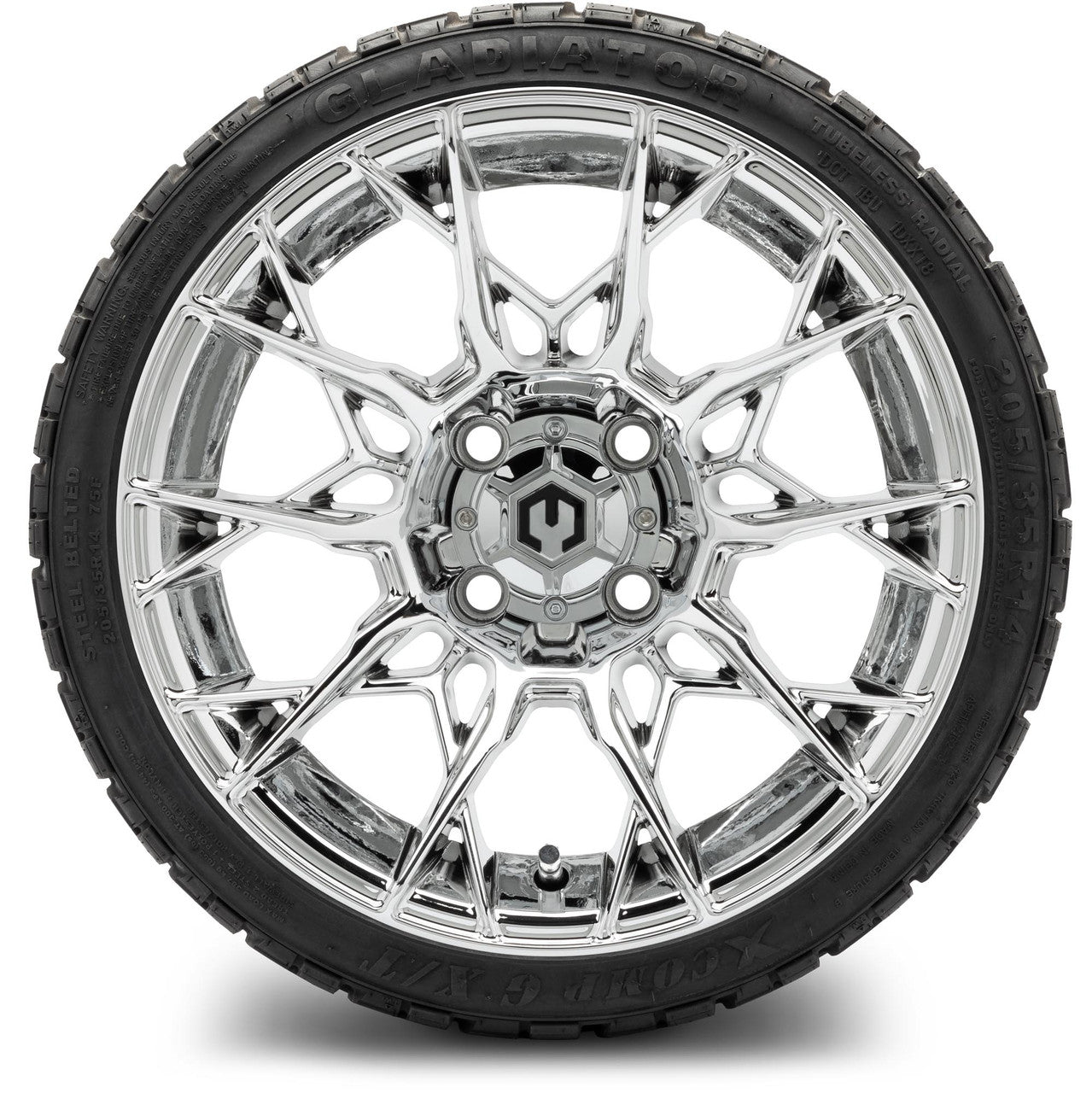 MODZ® 14" Chaos Chrome - Low Profile Tires and Wheels Combo
