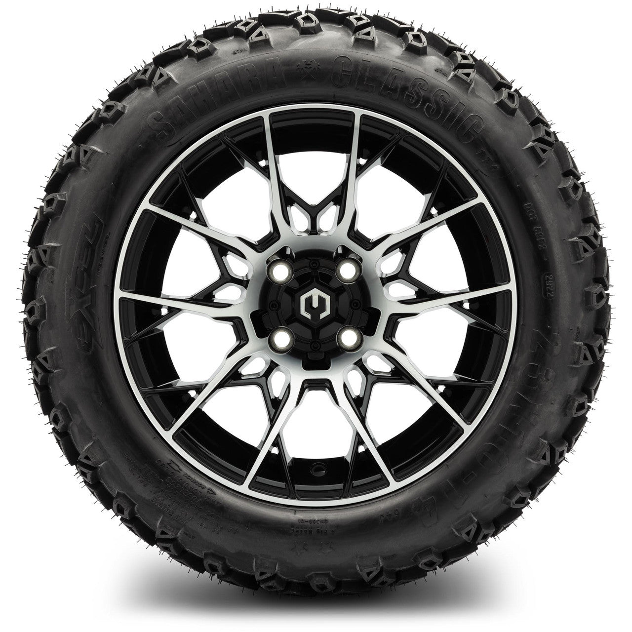 MODZ® 14" Chaos Machined Black - Lifted Tires and Wheels Combo