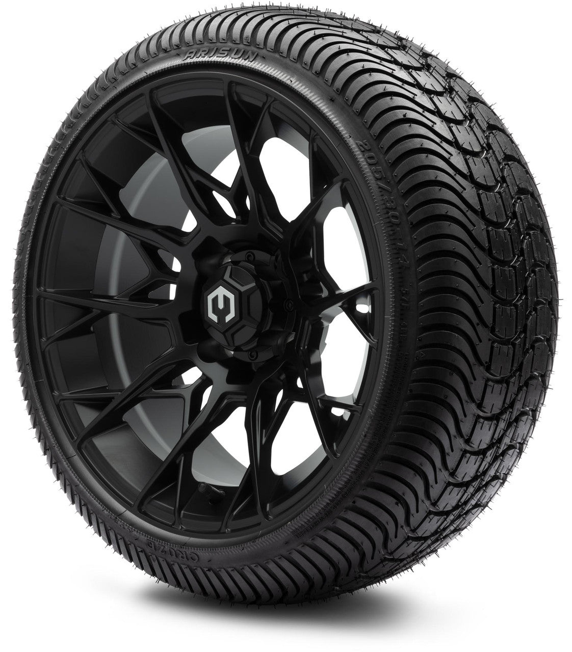 MODZ® 14" Chaos Matte Black - Low Profile Tires and Wheels Combo
