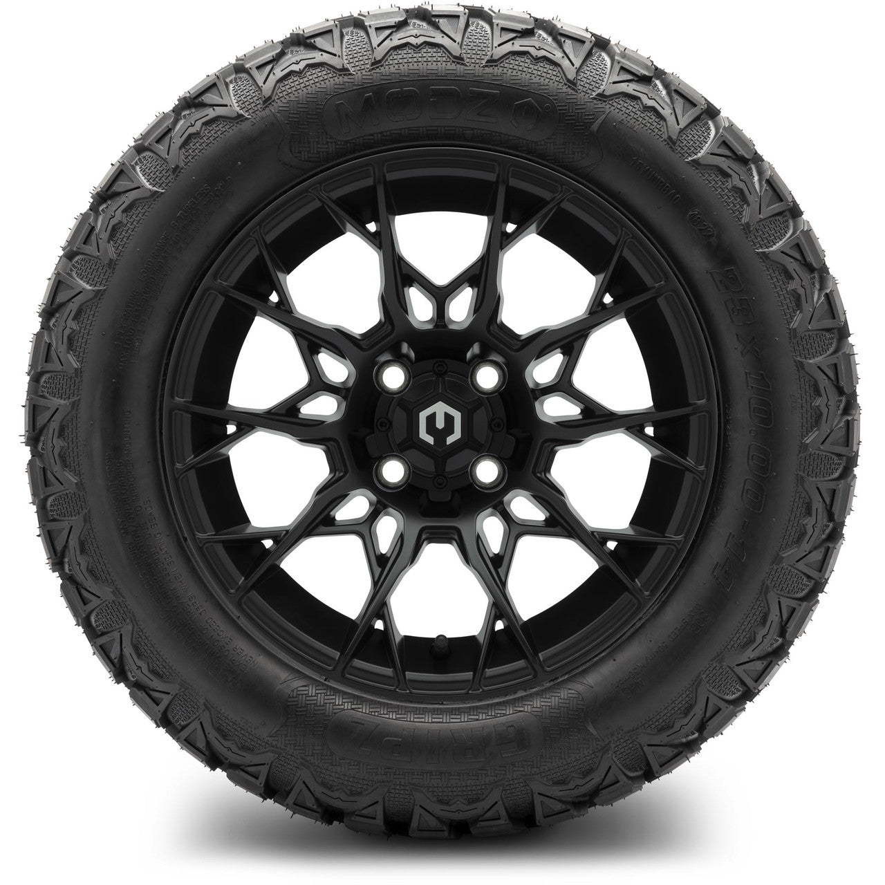 MODZ® 14" Chaos Matte Black - Lifted Tires and Wheels Combo