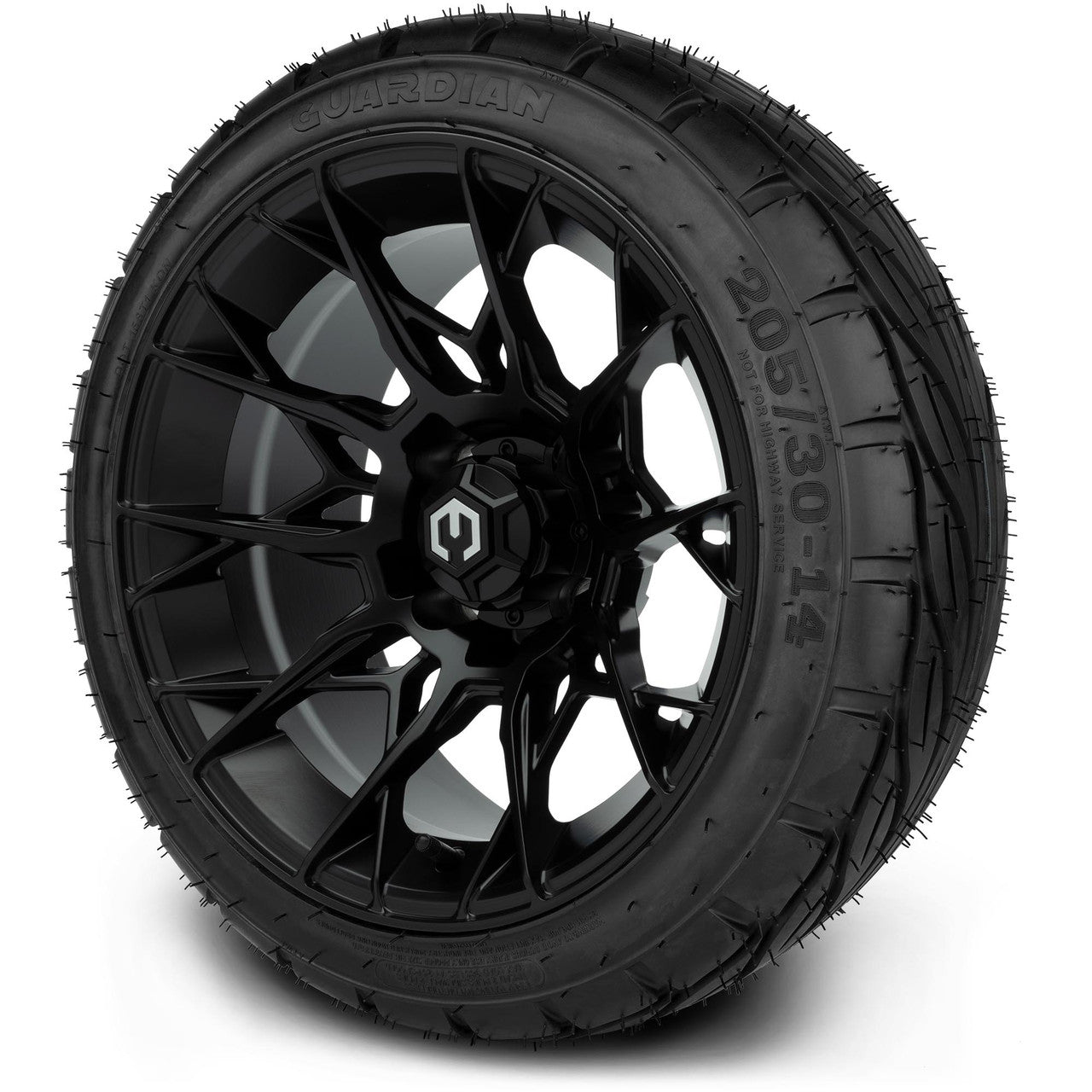 MODZ® 14" Chaos Matte Black - Low Profile Tires and Wheels Combo
