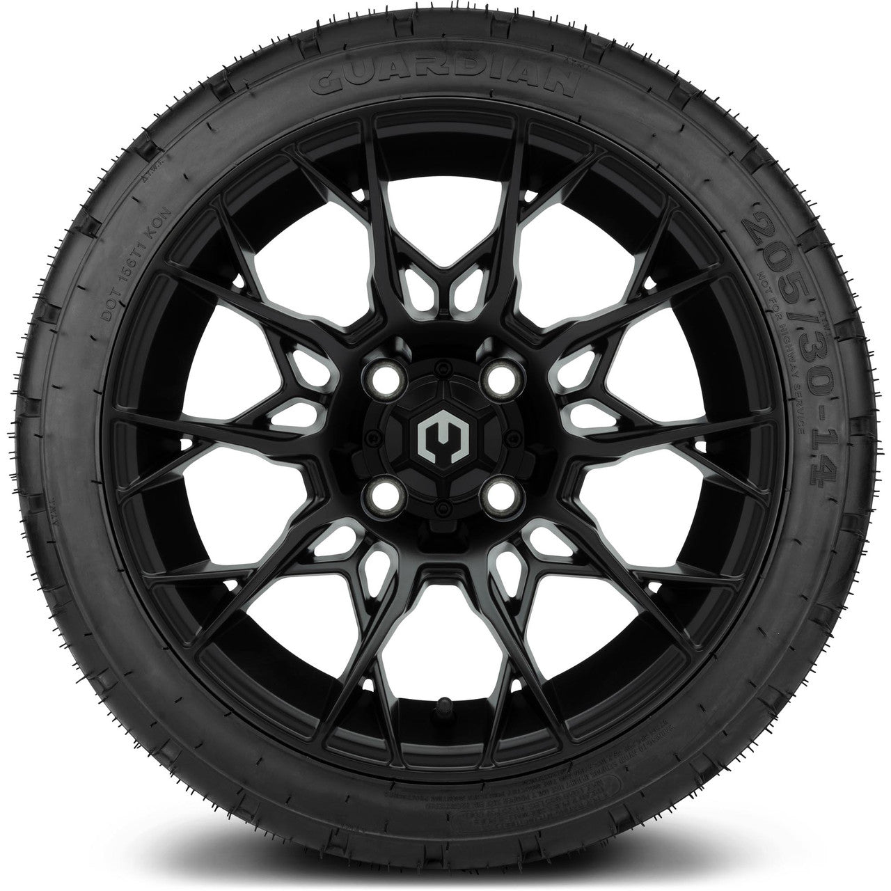 MODZ® 14" Chaos Matte Black - Low Profile Tires and Wheels Combo