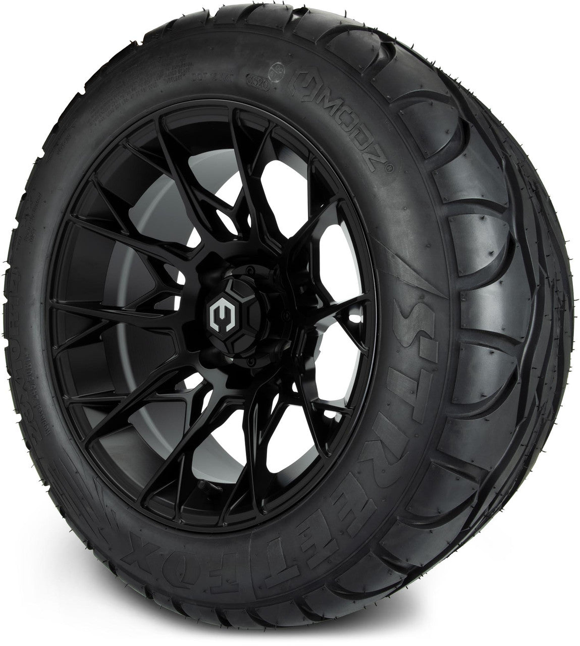 MODZ® 14" Chaos Matte Black - Lifted Tires and Wheels Combo